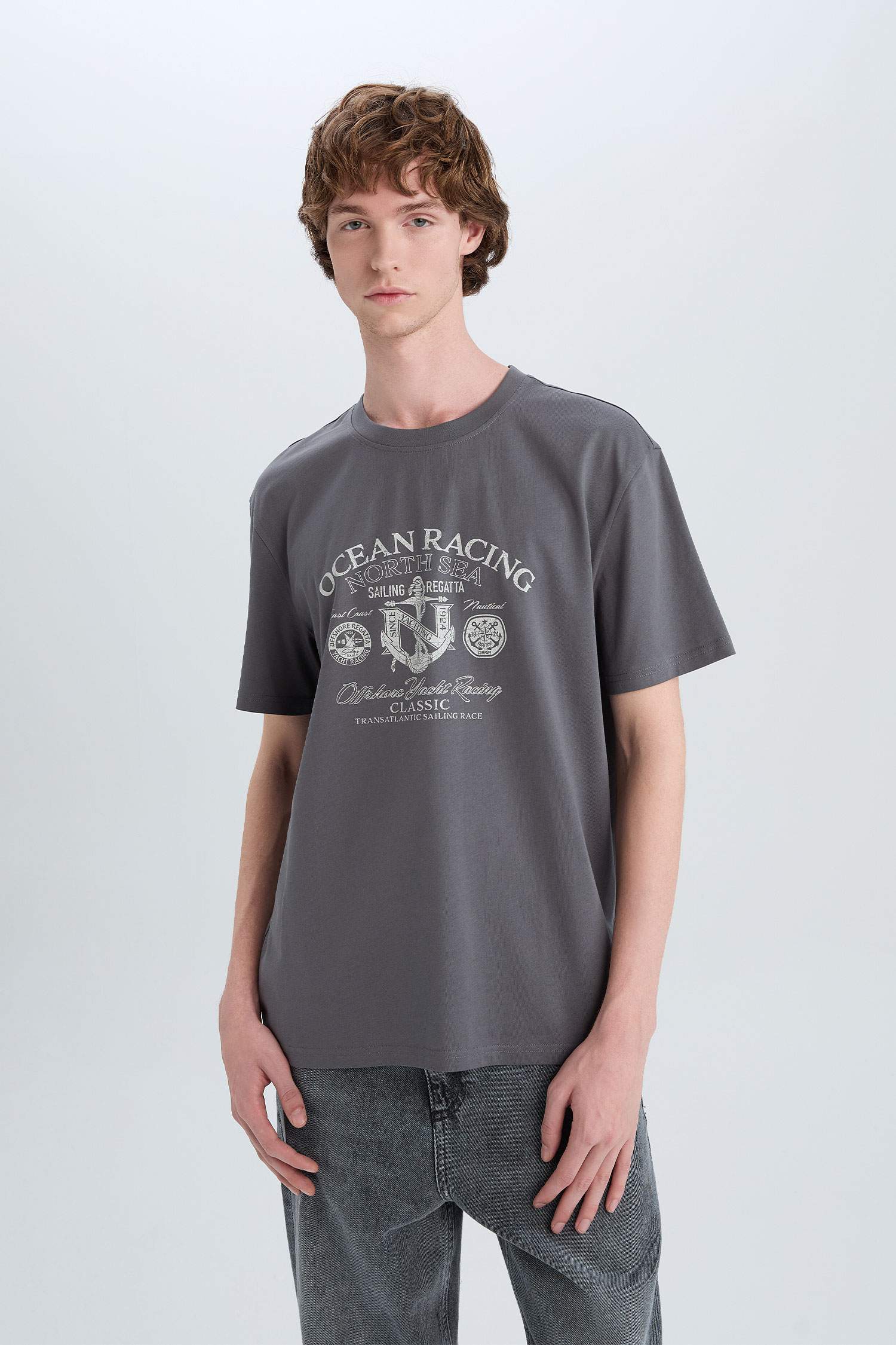 Cotton Regular Fit Printed Short Sleeve T-Shirt