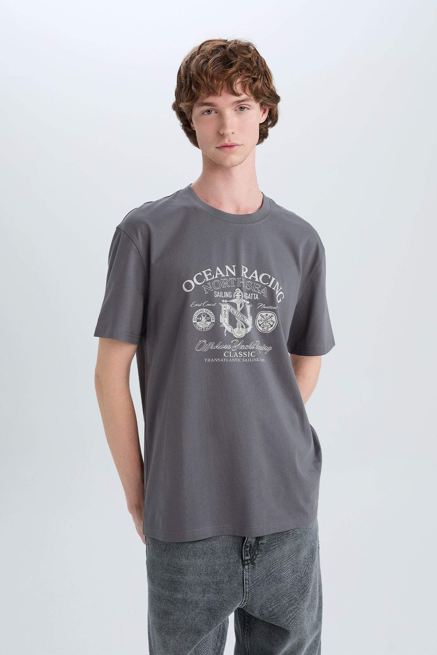 Cotton Regular Fit Printed Short Sleeve T-Shirt