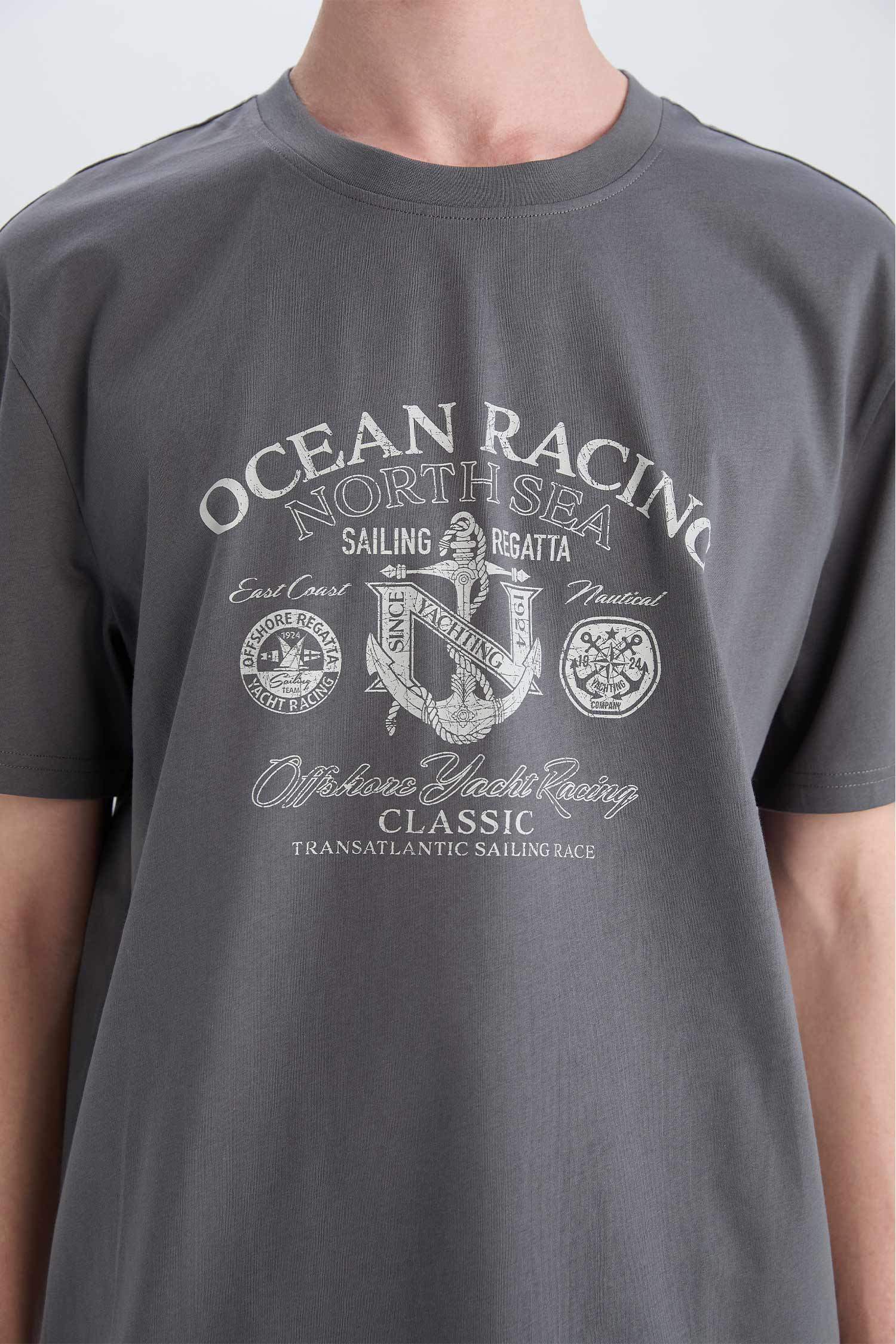 Cotton Regular Fit Printed Short Sleeve T-Shirt