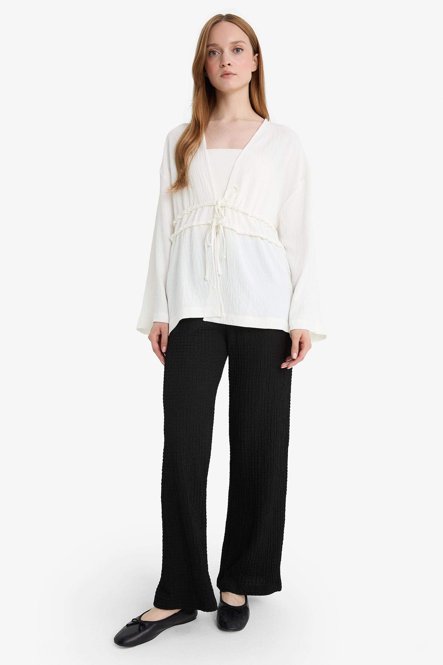 بنطرون منسوج قصة مريحة