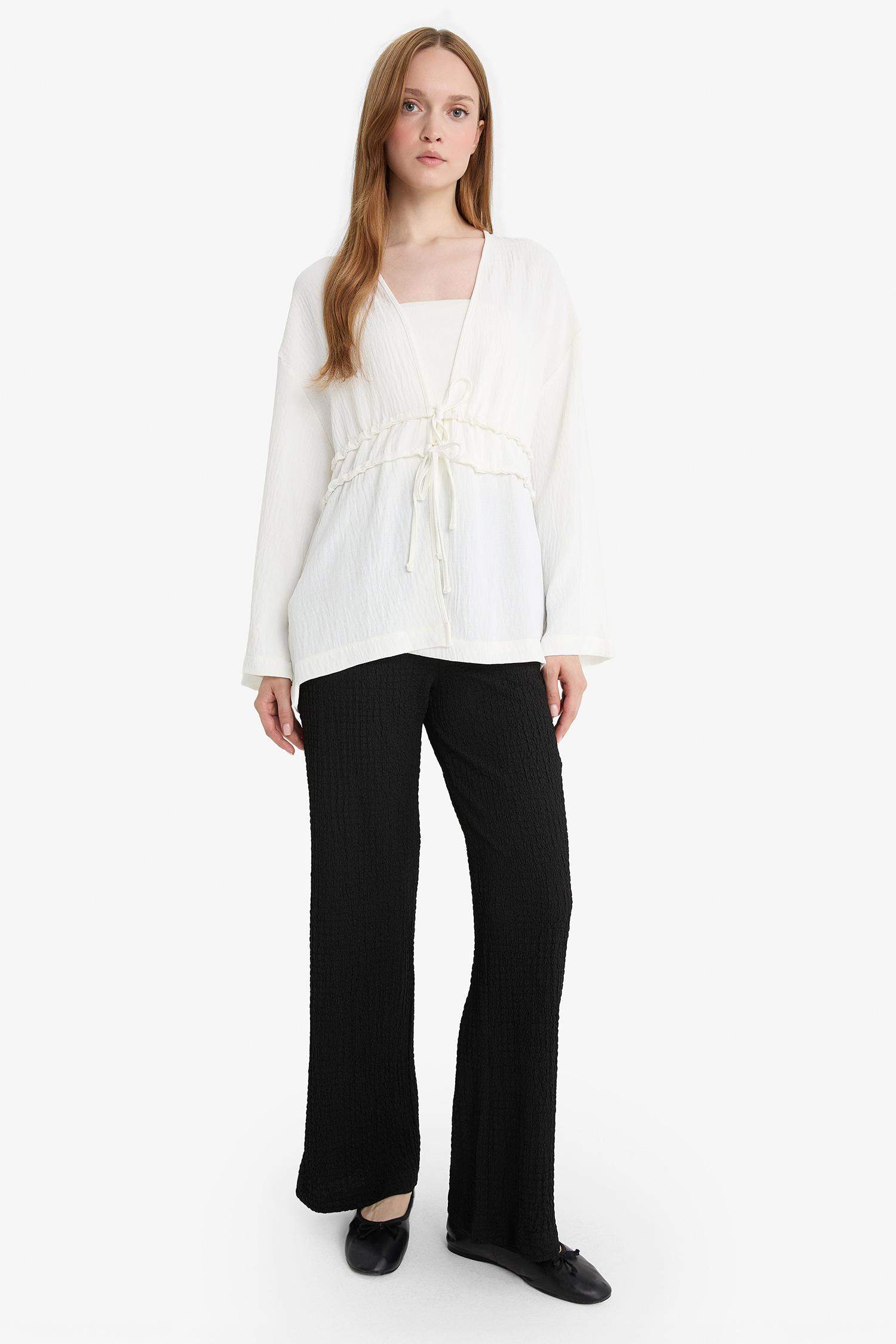 بنطرون منسوج قصة مريحة