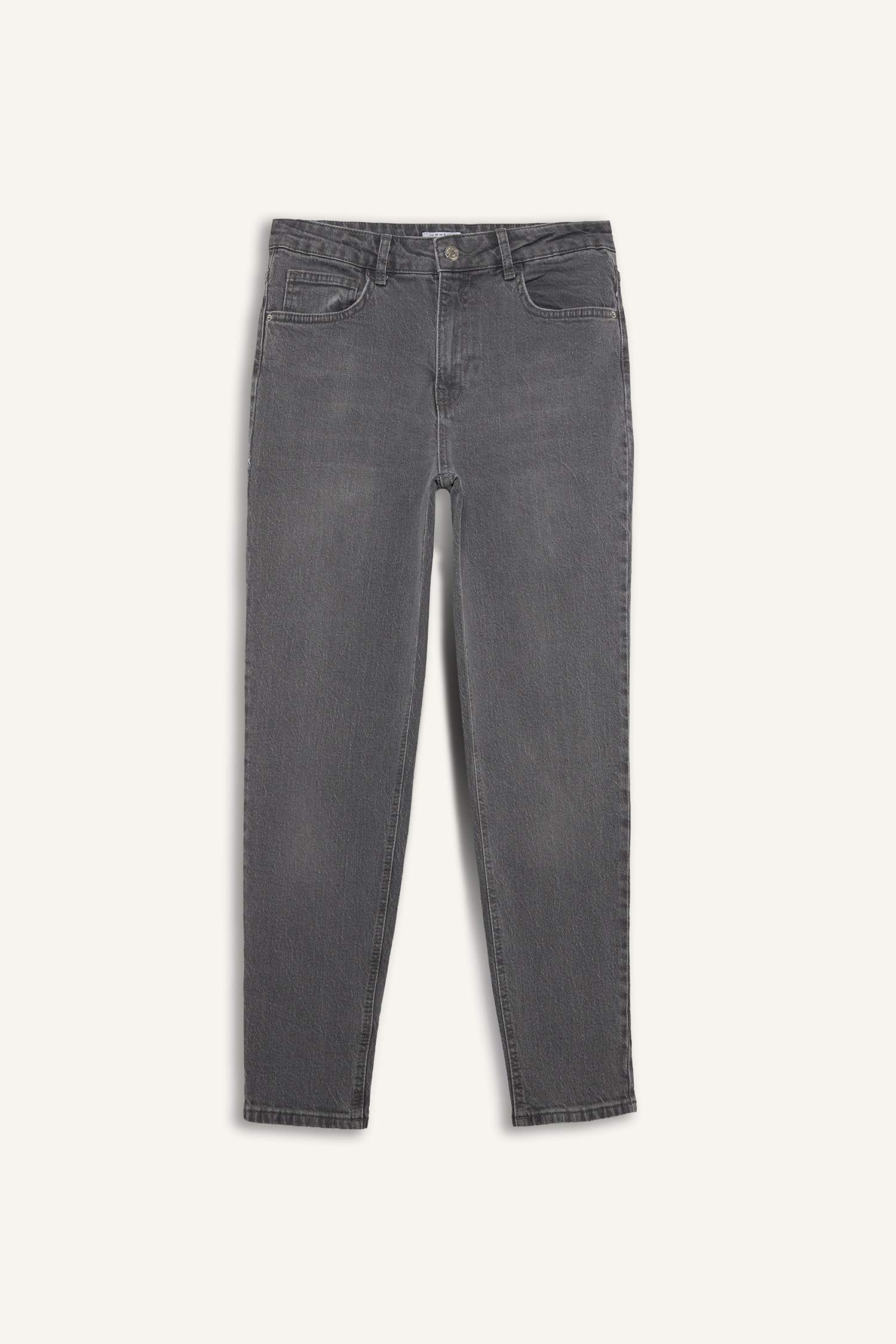 Lina Comfort Mom Yüksek Bel Bilek Boy Jean Yıkamalı Pantolon