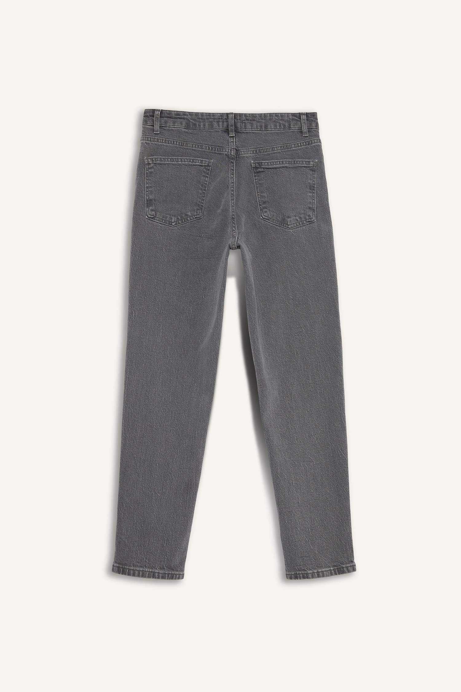 Lina Comfort Mom Yüksek Bel Bilek Boy Jean Yıkamalı Pantolon