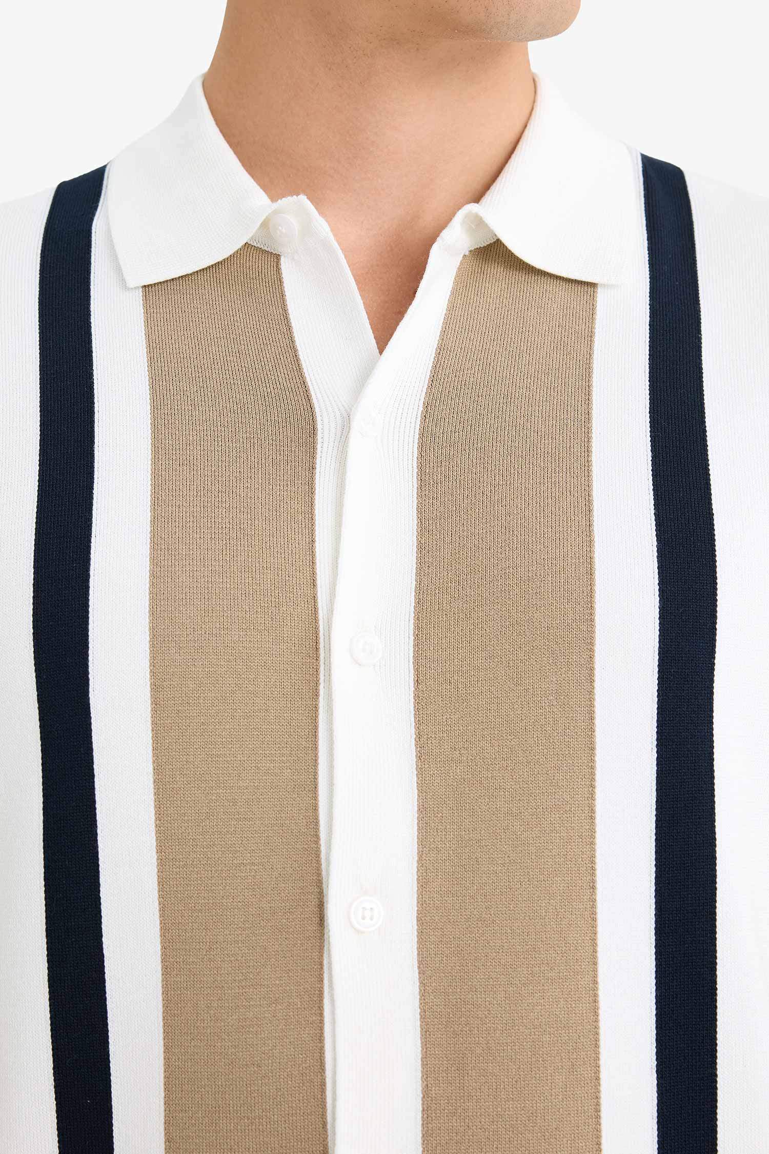 Standard Fit Knit Polo T-Shirt