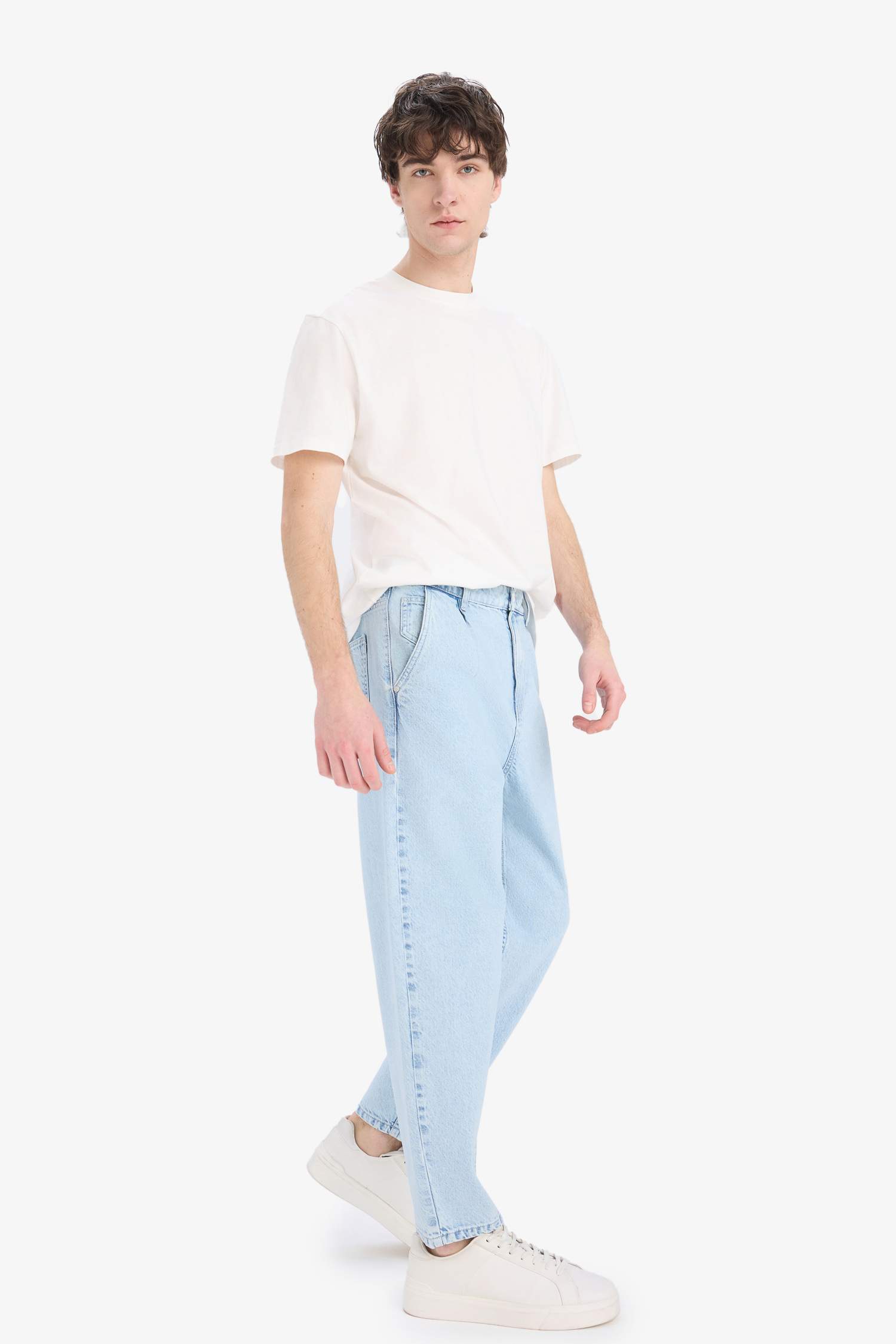 баллон деним кең етек Шалбар