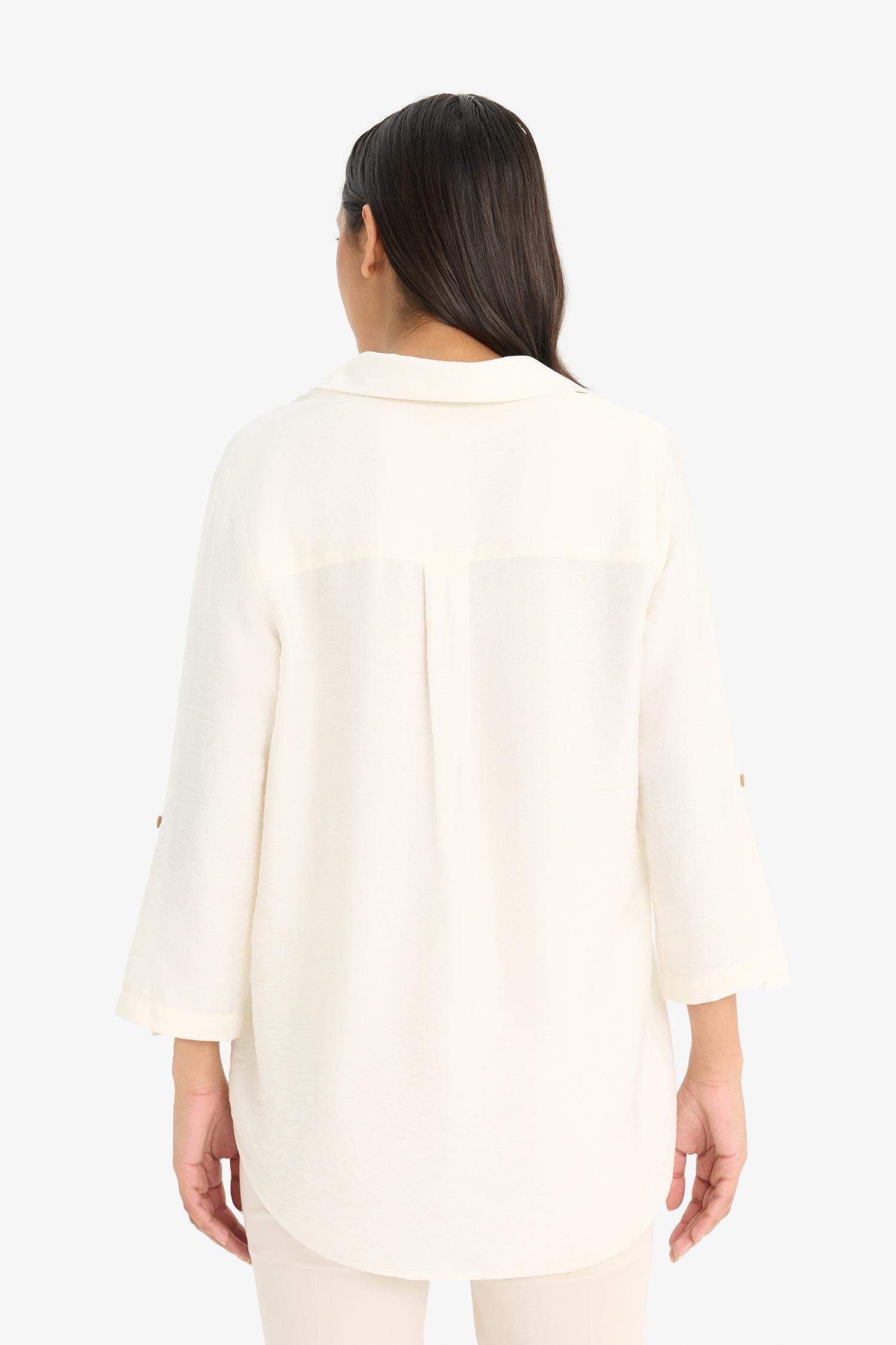 Regular Fit Shirt Collar Long Sleeve Shirt