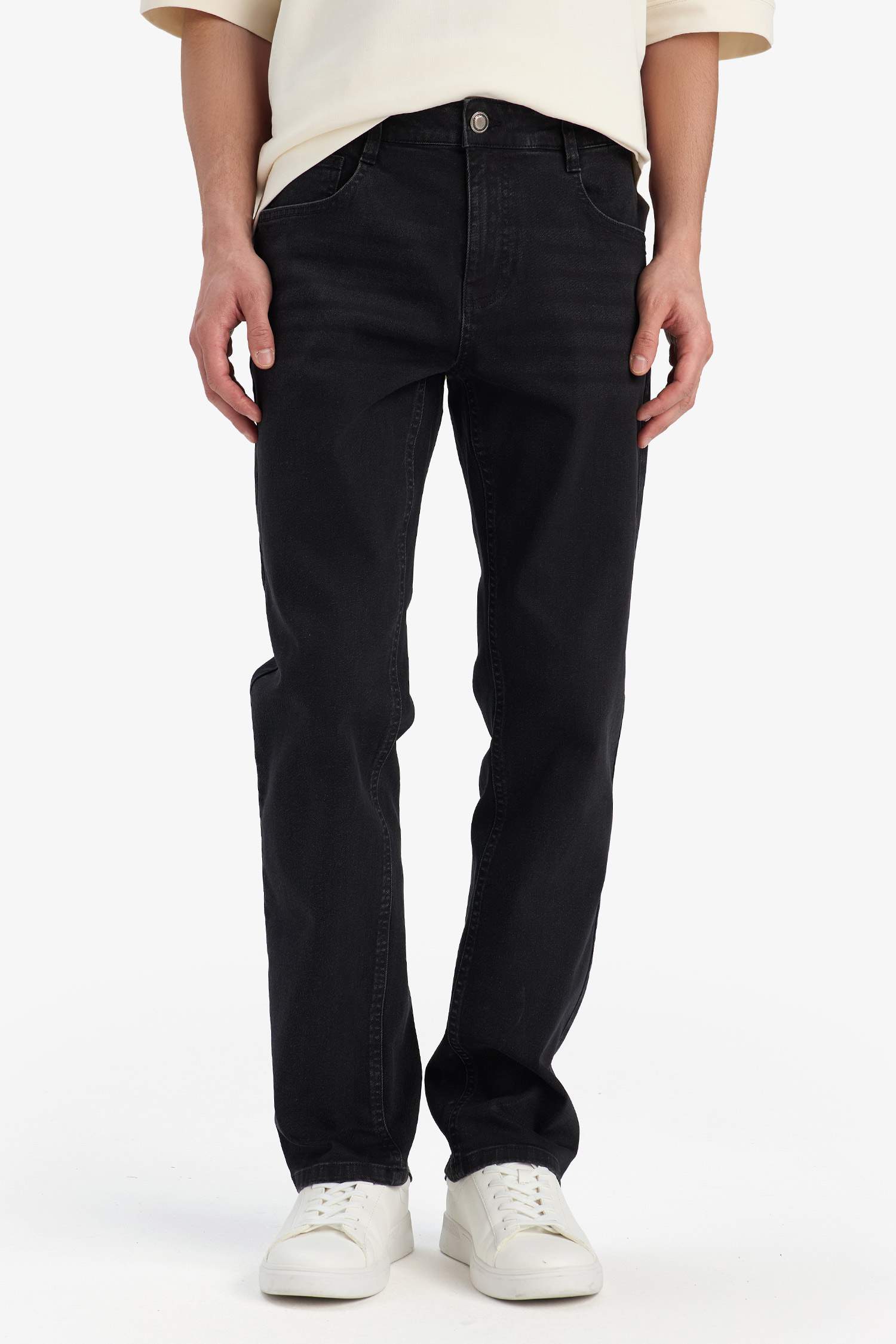 серджио - қалыпты пішім деним тұрақты етек Шалбар