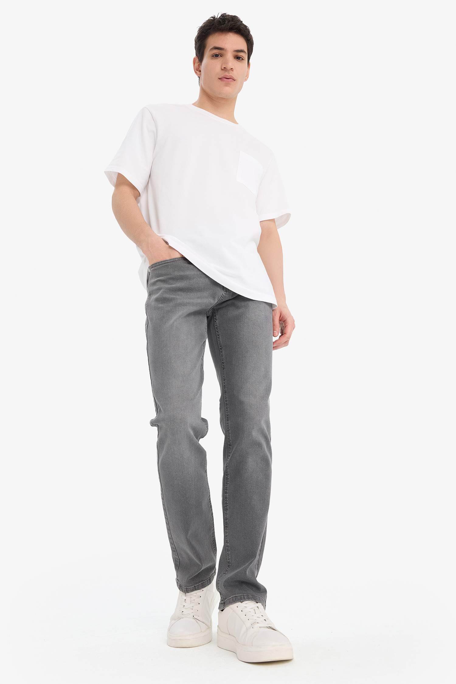 Джинсы Sergio с прямым кроем и нормальной талией, прямые брючины