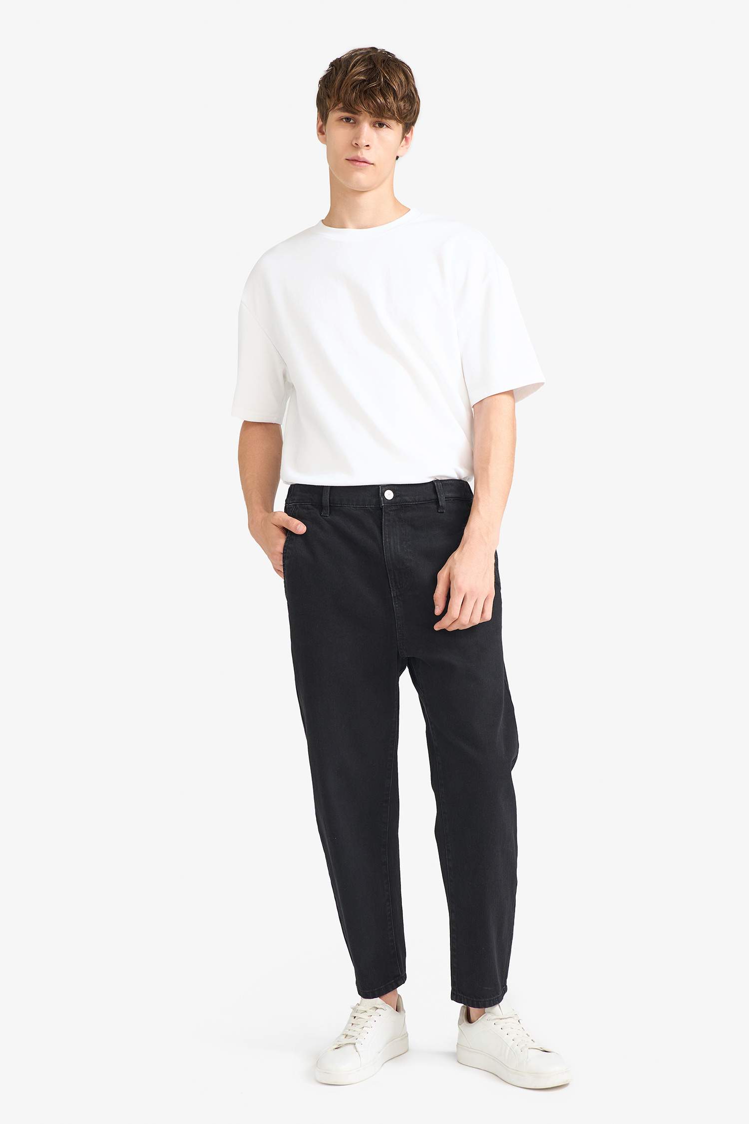 سروال جينز واسع قصة فضفاضة