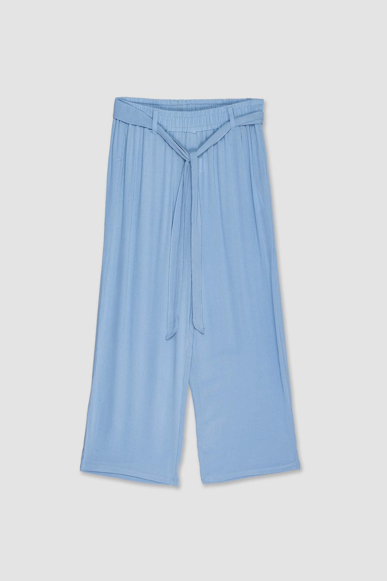 بنطلون كابري كولوت فيت بخصر مطاطي برجل عادية