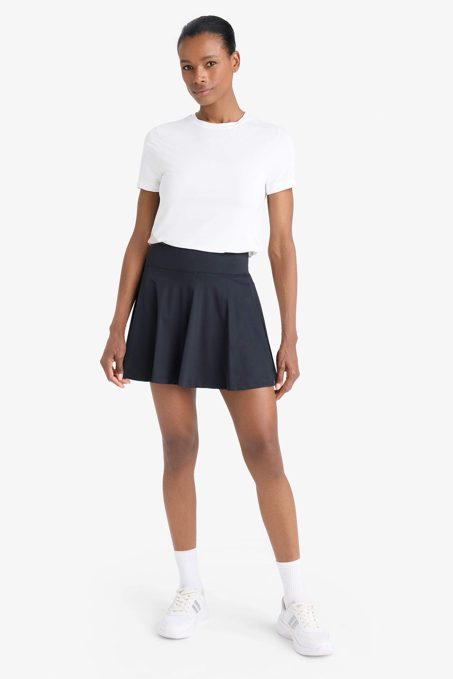 DeFactoFit İçi Taytlı Pileli Mini Etek