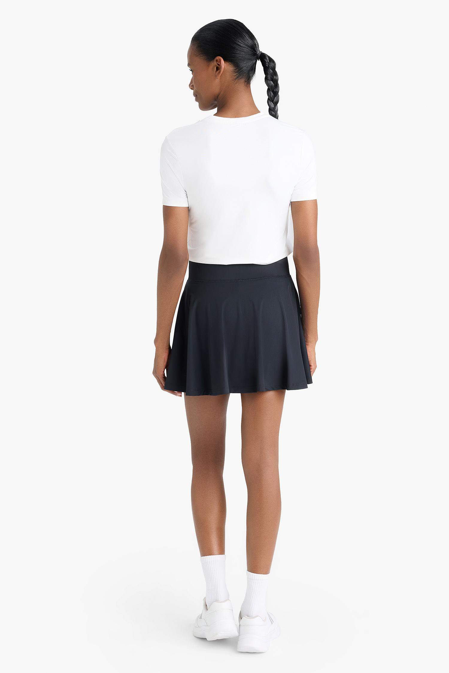 DeFactoFit İçi Taytlı Pileli Mini Etek