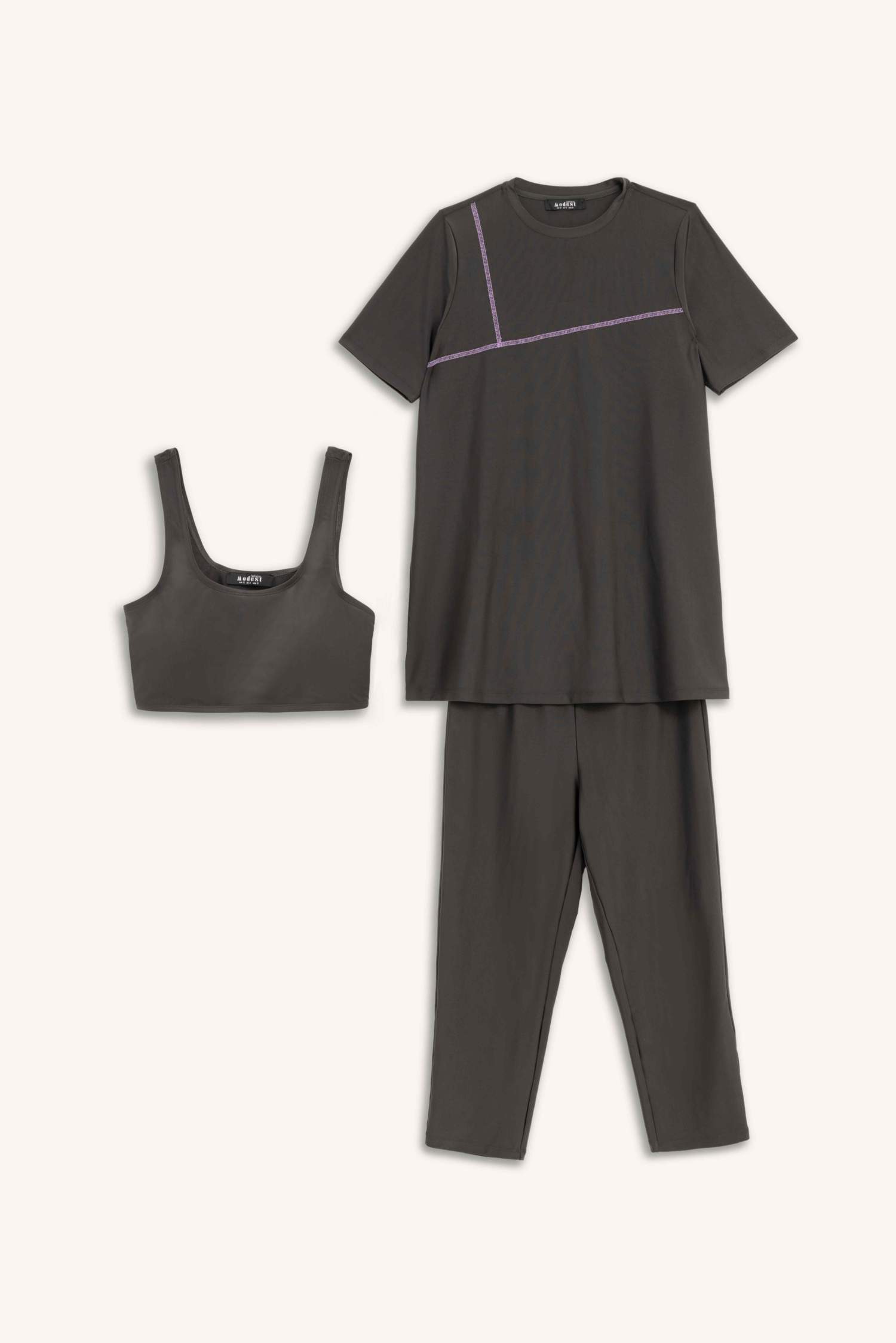 بوركيني قصة عادية سريع الجفاف - 4 قطع