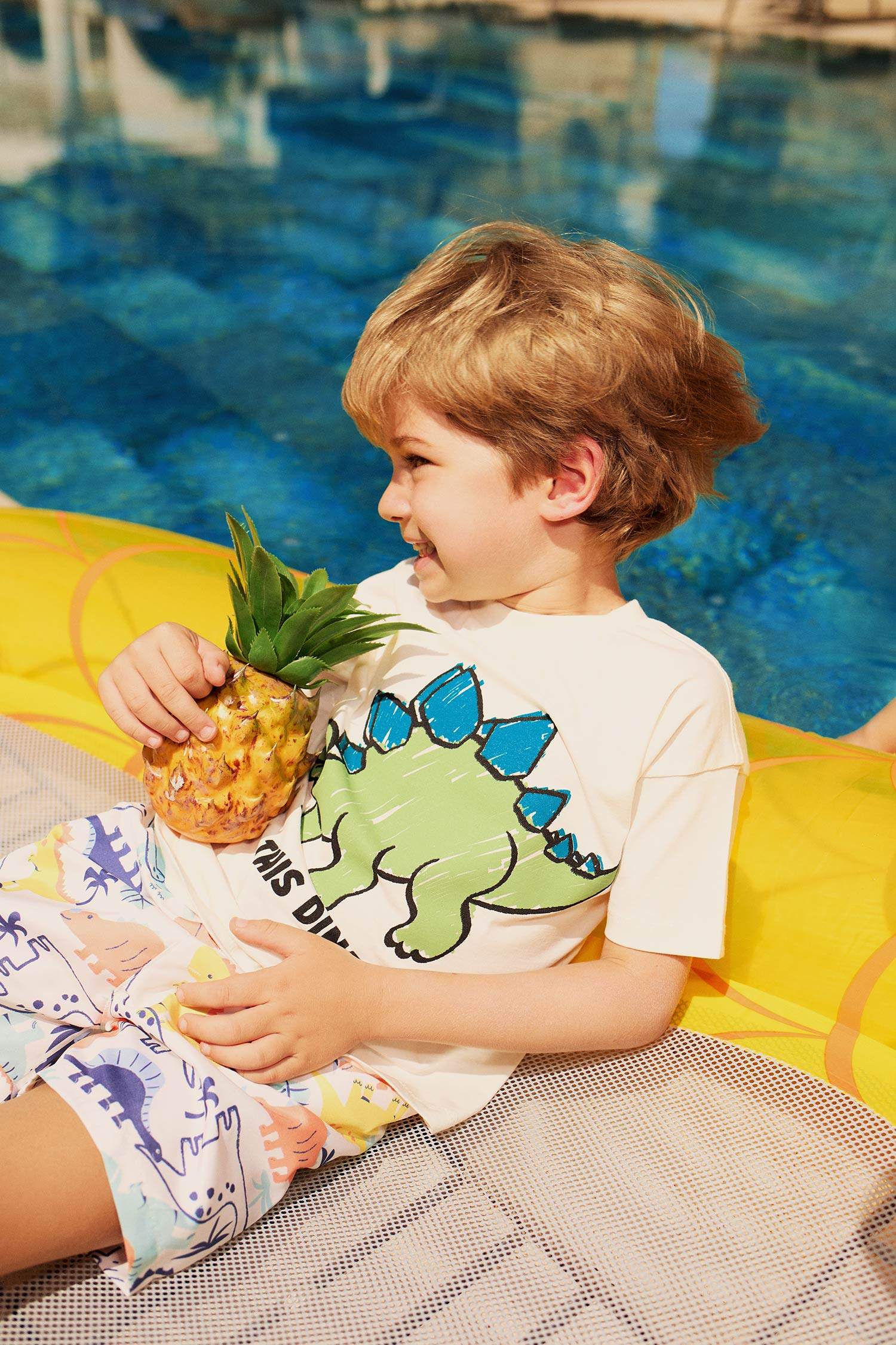 Baby Boy Regular Fit Animal Swim Shorts