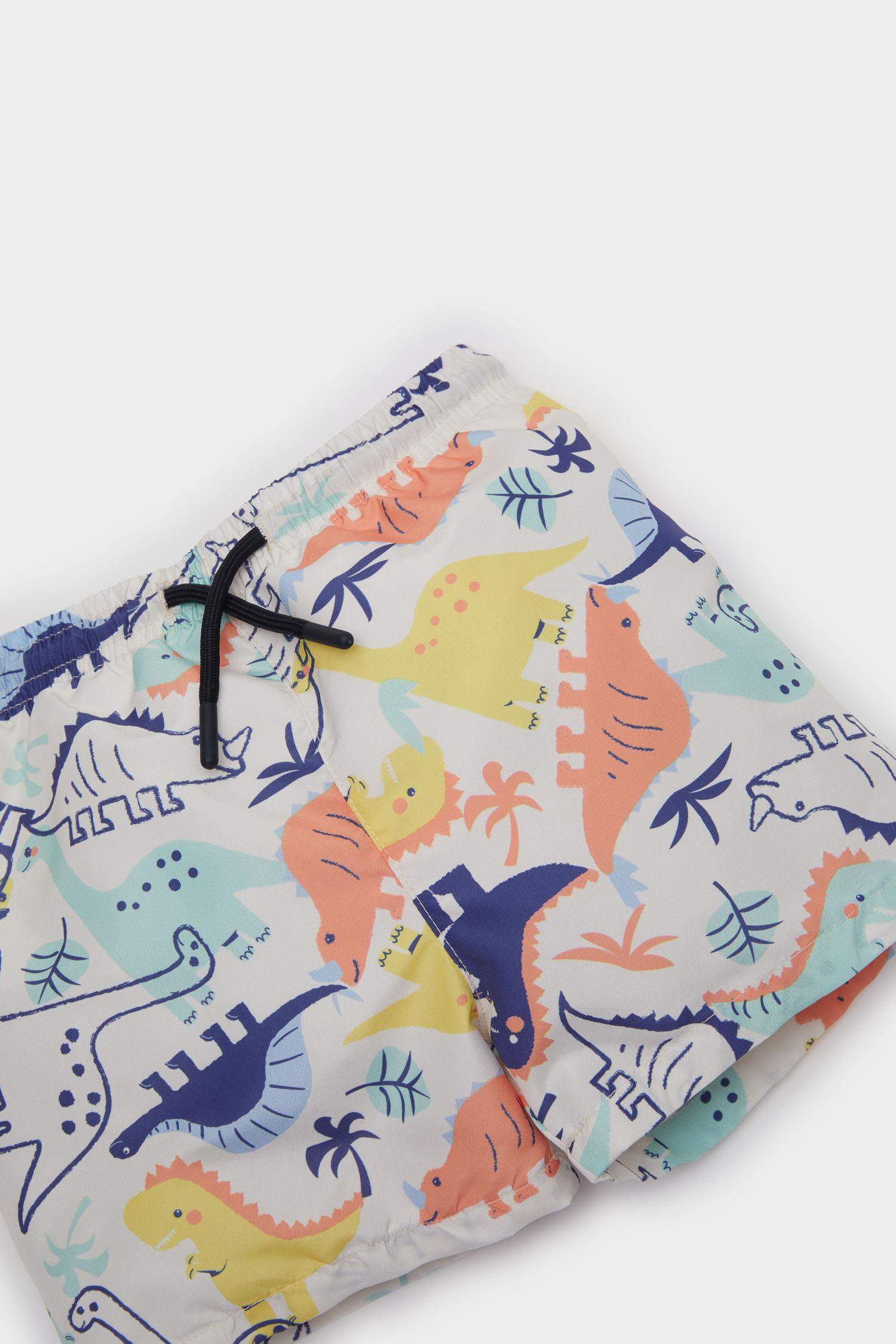 Baby Boy Regular Fit Animal Swim Shorts