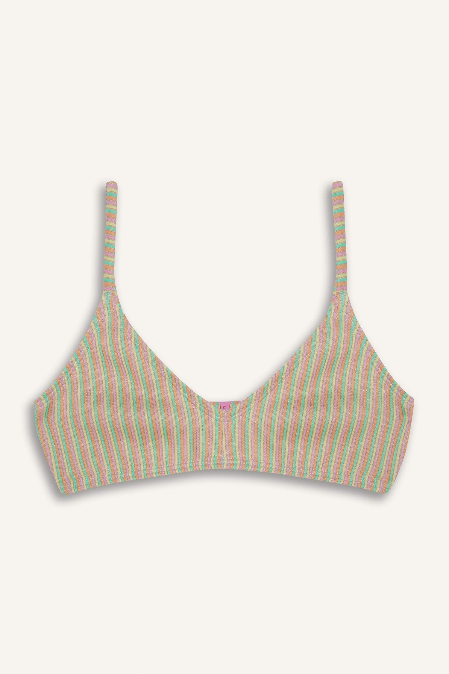 بيكيني بنات مخطط محبوك من قطعتين