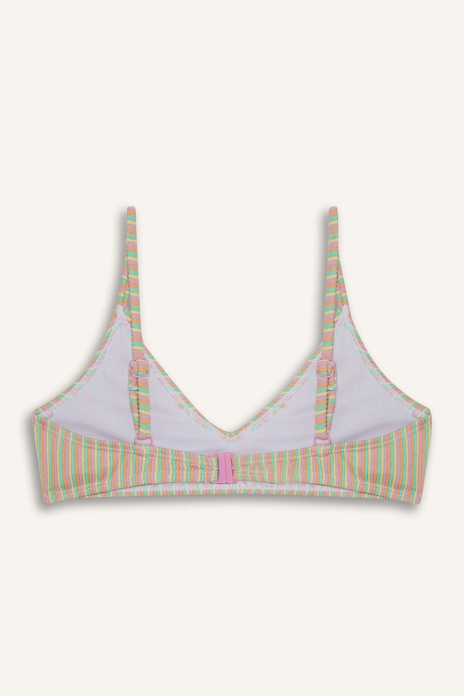 بيكيني بنات مخطط محبوك من قطعتين