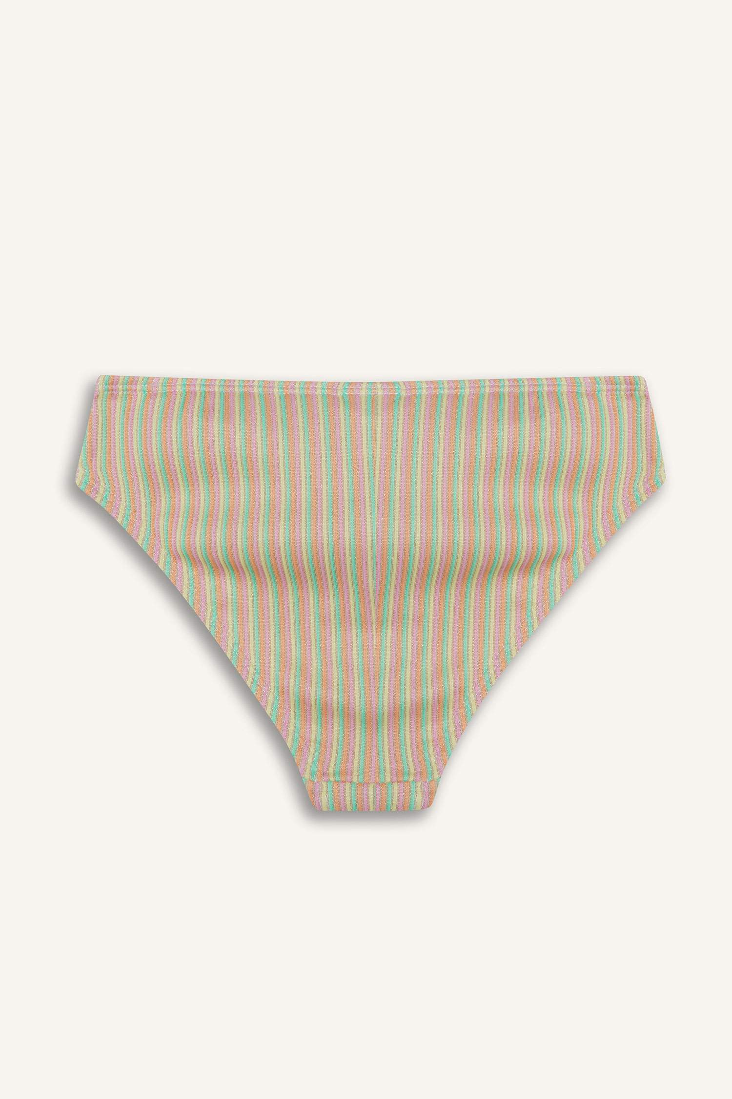 بيكيني بنات مخطط محبوك من قطعتين