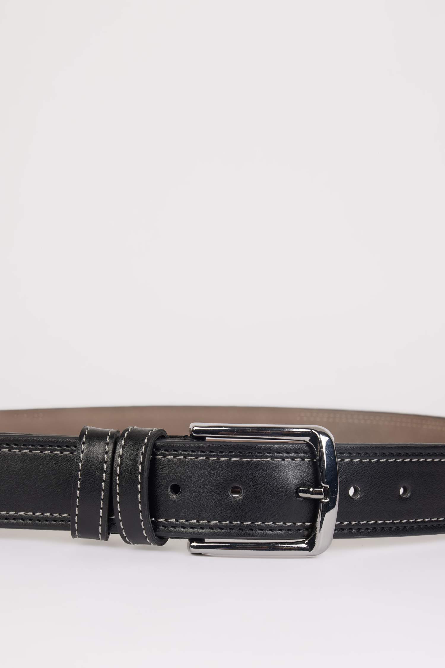 حزام رجالي كاجوال جلد صناعي بمشبك مستطيل