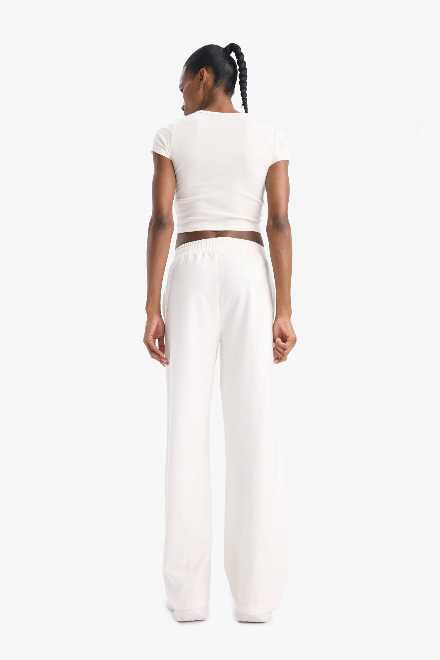 Wide Leg Geniş Paça Çift Cepli Standart Boy Sporcu Pantolon