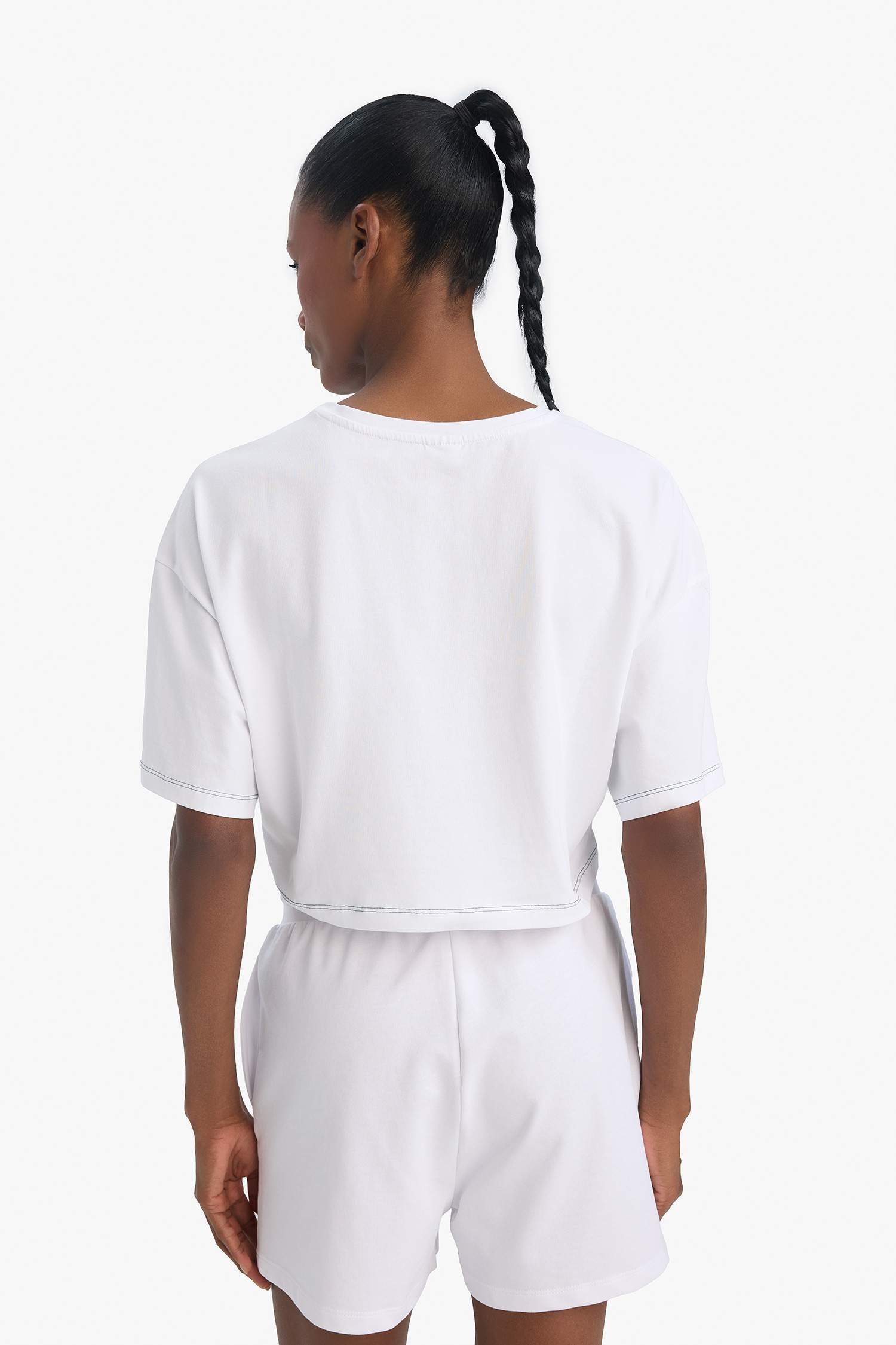 تيشيرت رياضي مطبوع برقبة مستديرة من DeFactoFit