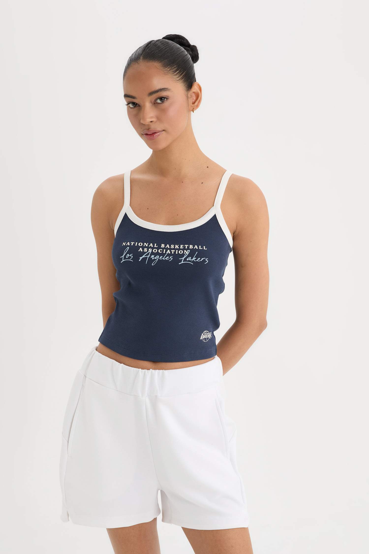 Slim Fit Ribana Sleeveless NBA Los Angeles Lakers Licensed Tank Top