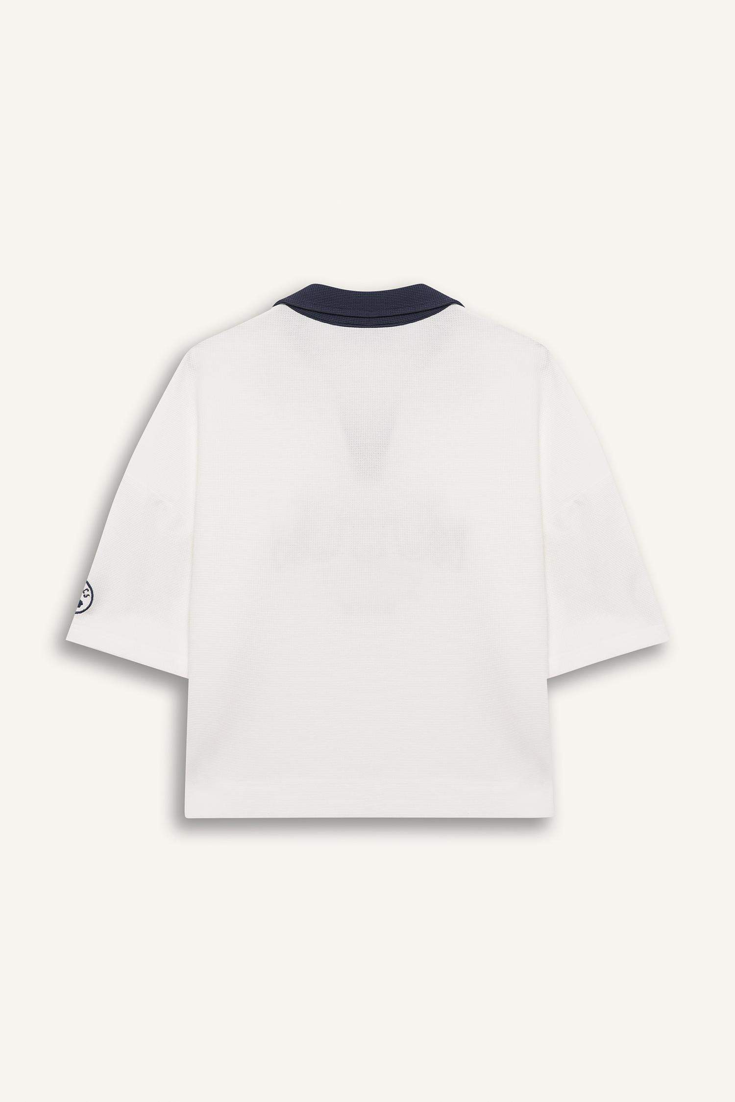 DeFactoFit NBA Boston Celtics Polo Yaka Waffle Kısa Kollu Tişört