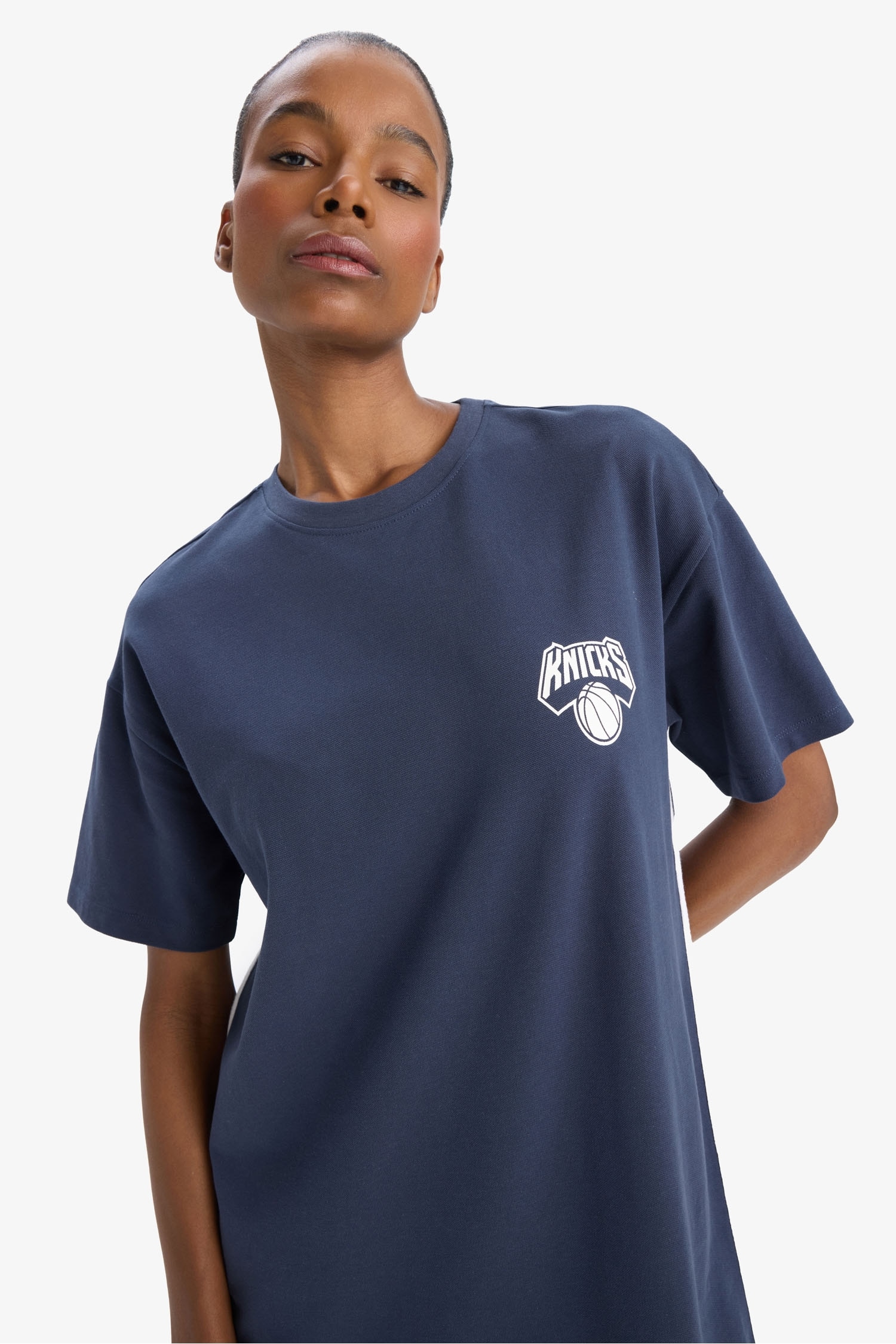 DeFactoFit NBA New York Knicks Kısa Kollu Pike Elbise