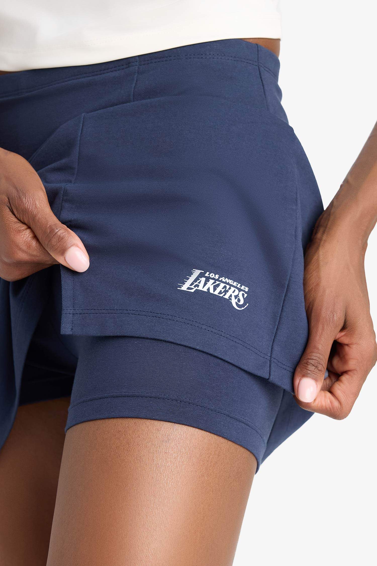 Юбка мини с внутренними шортами NBA Los Angeles Lakers стандартного фасона