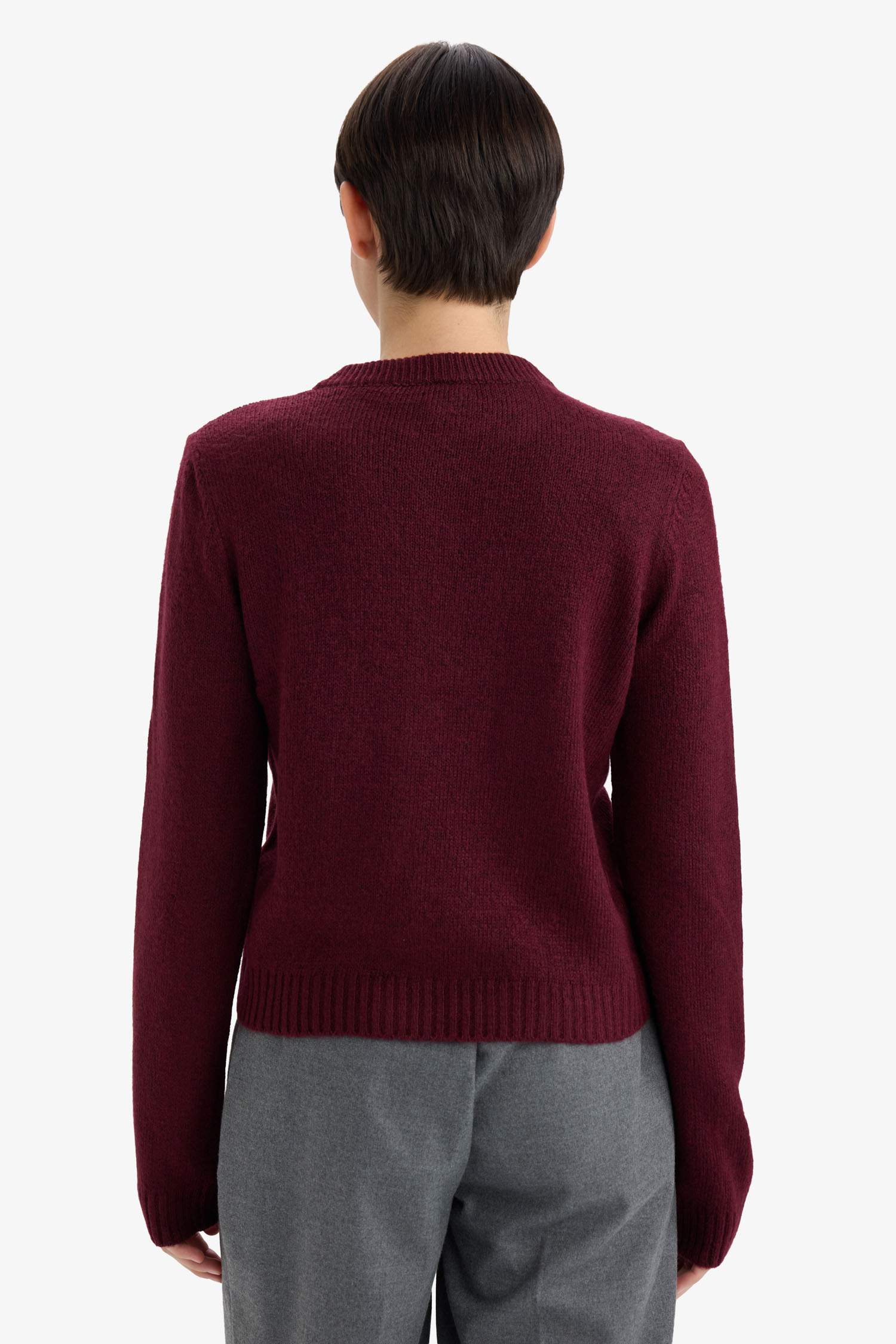 Regular Fit базовый кардиган с круглым вырезом и пуговицами, мягкий на ощупь