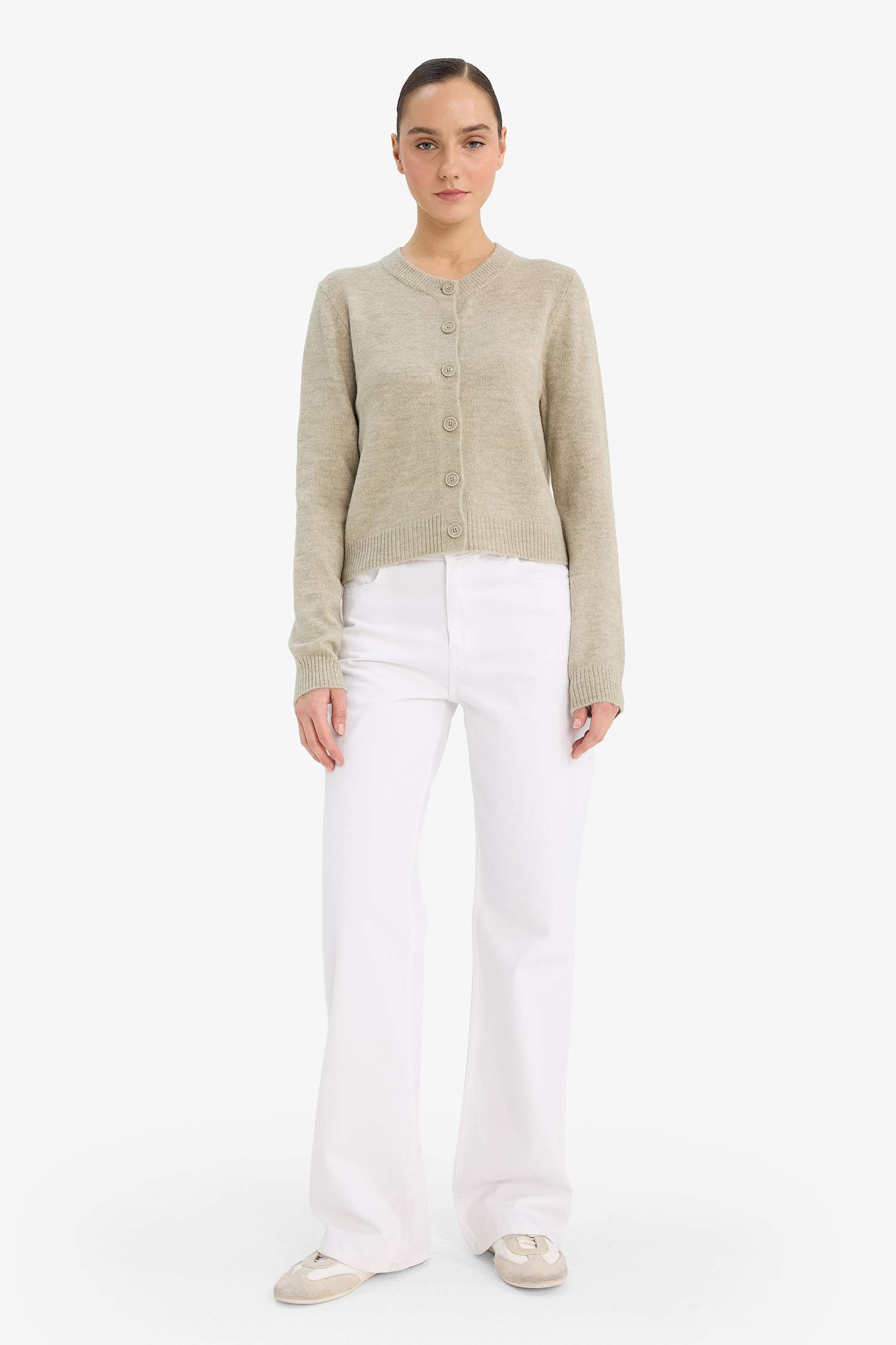 Кардиган Regular Fit с круглым вырезом