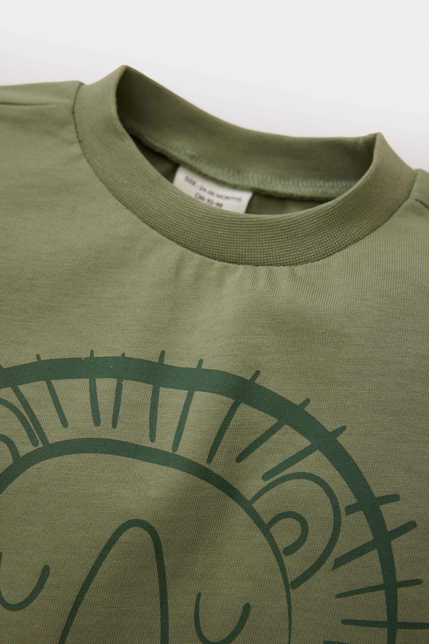 تيشيرت بيبي اولادي كم طويل قصة عادية بطبعة أسد