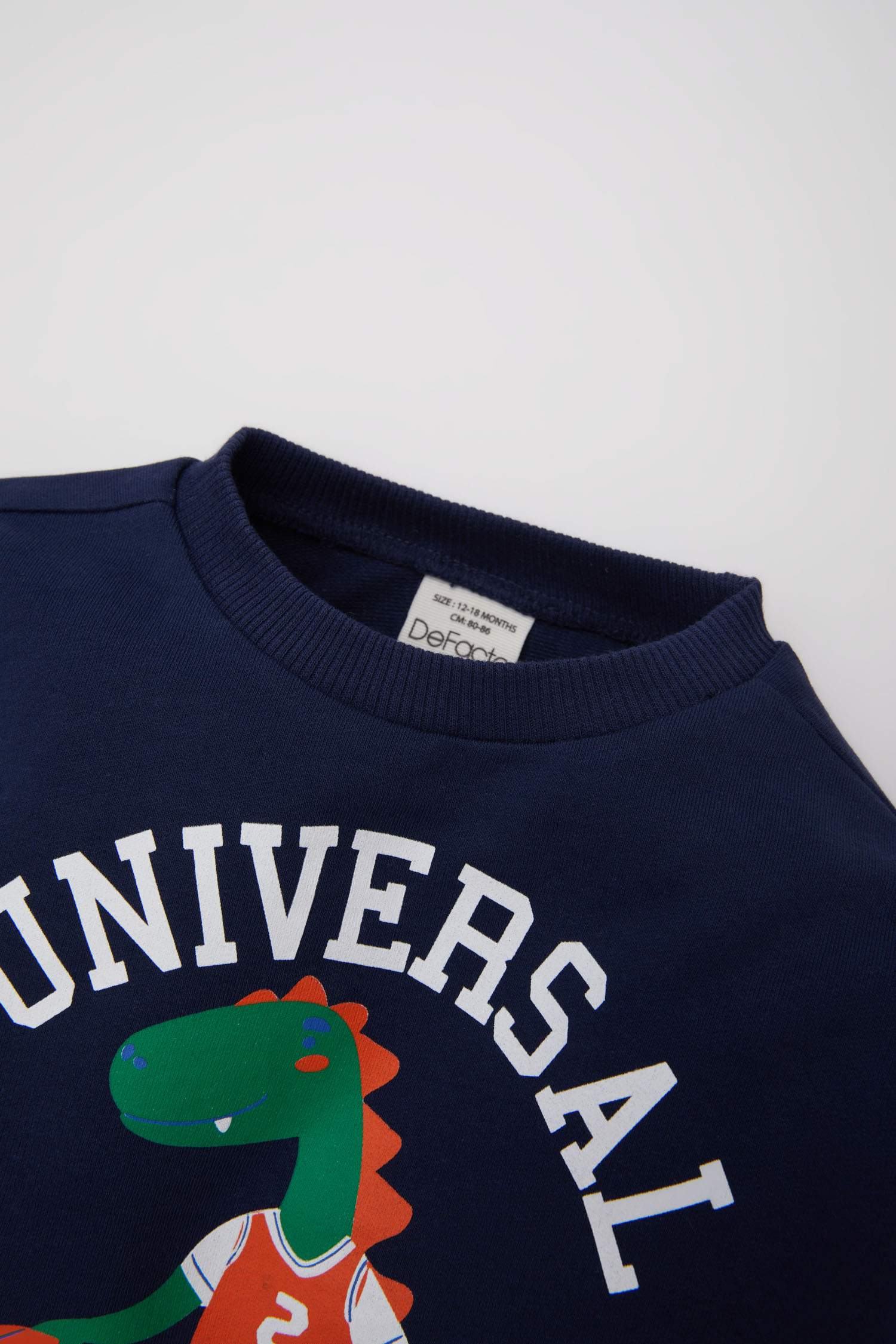 سويت شيرت ولادي قصة عادية بطبعة ديناصور