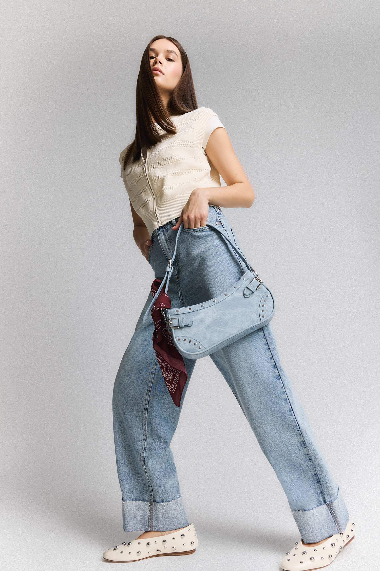 Woman Shoulder Denim Bag