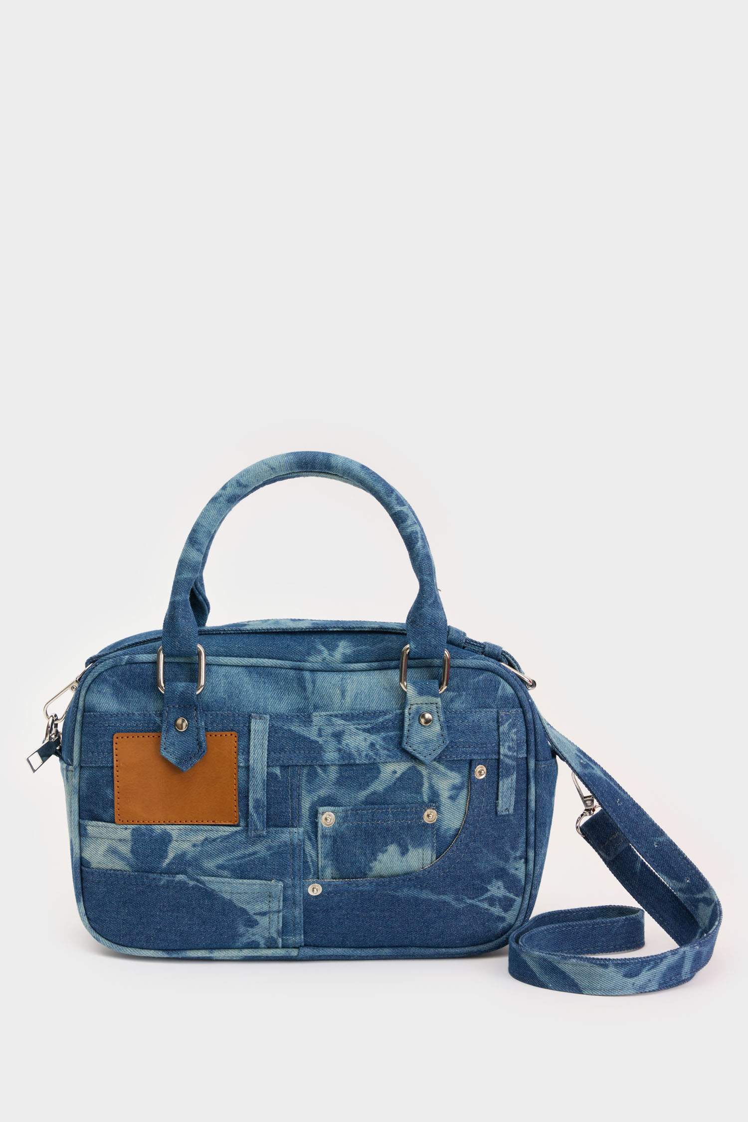 Sac à bandoulière effet jean pour femme