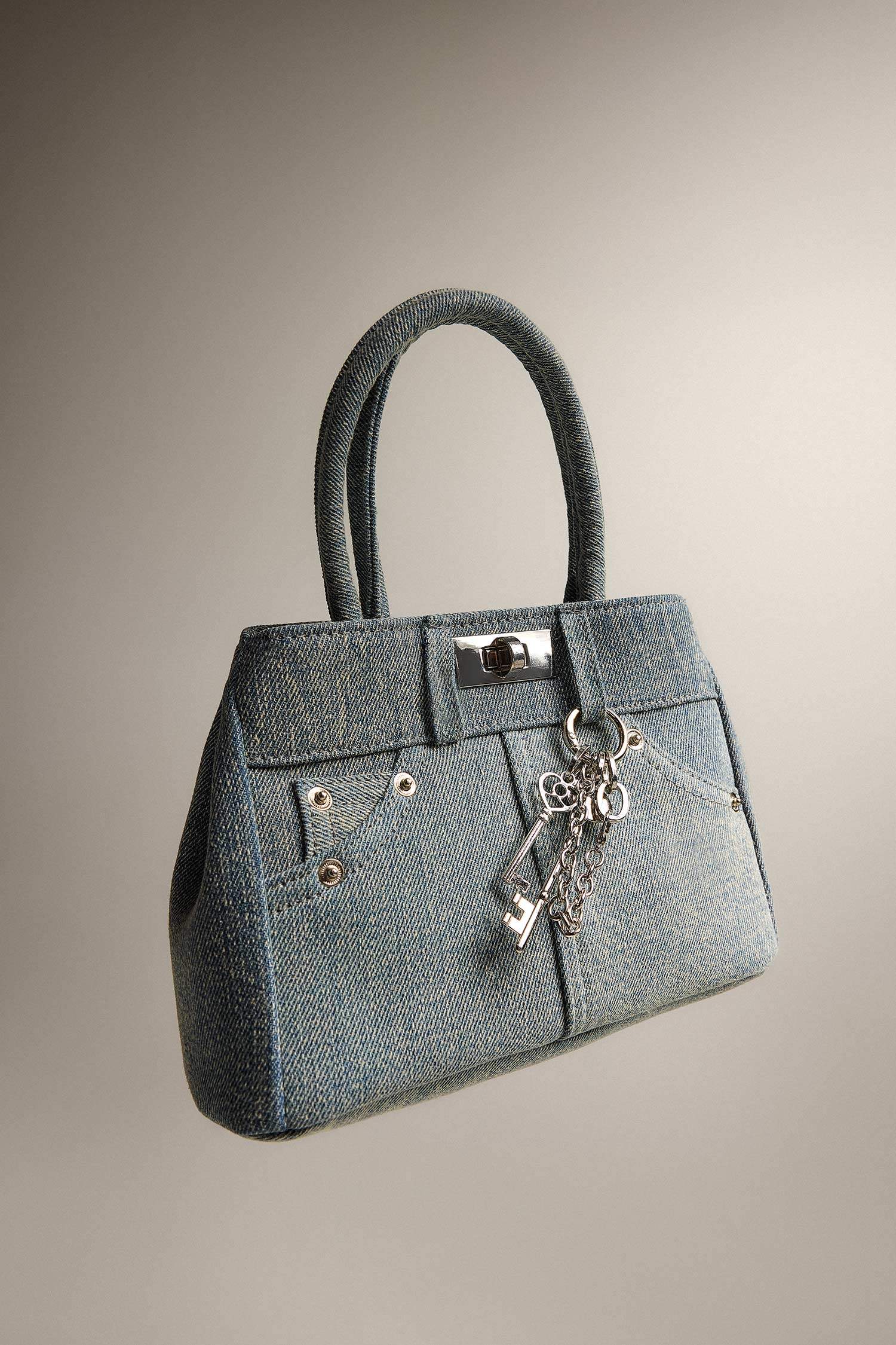 Woman Jean Look Shoulder Bag