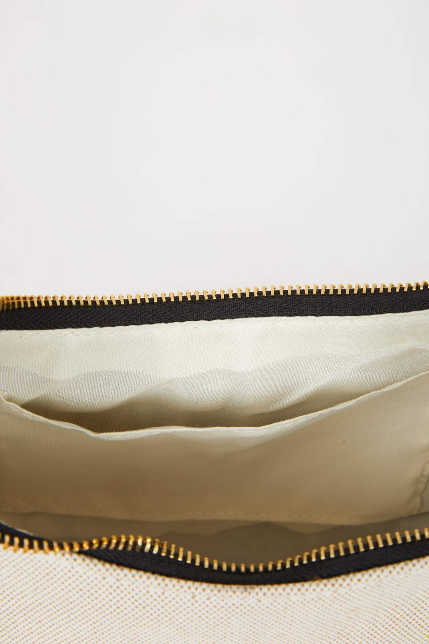 Woman Canvas Look Faux Leather Shoulder Bag