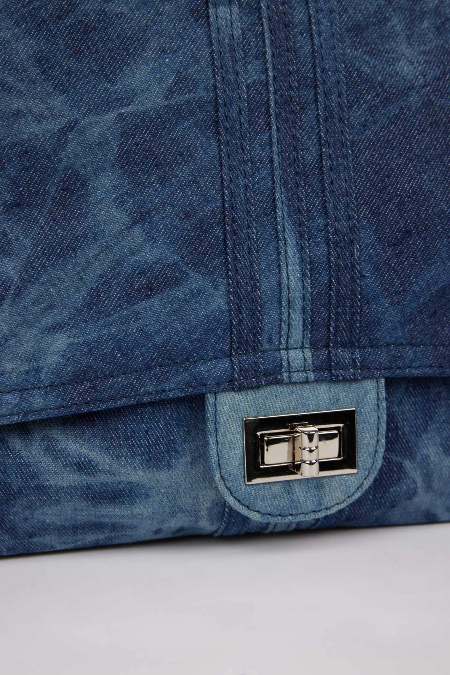 Kadın Jean Görünümlü Omuz Çantası