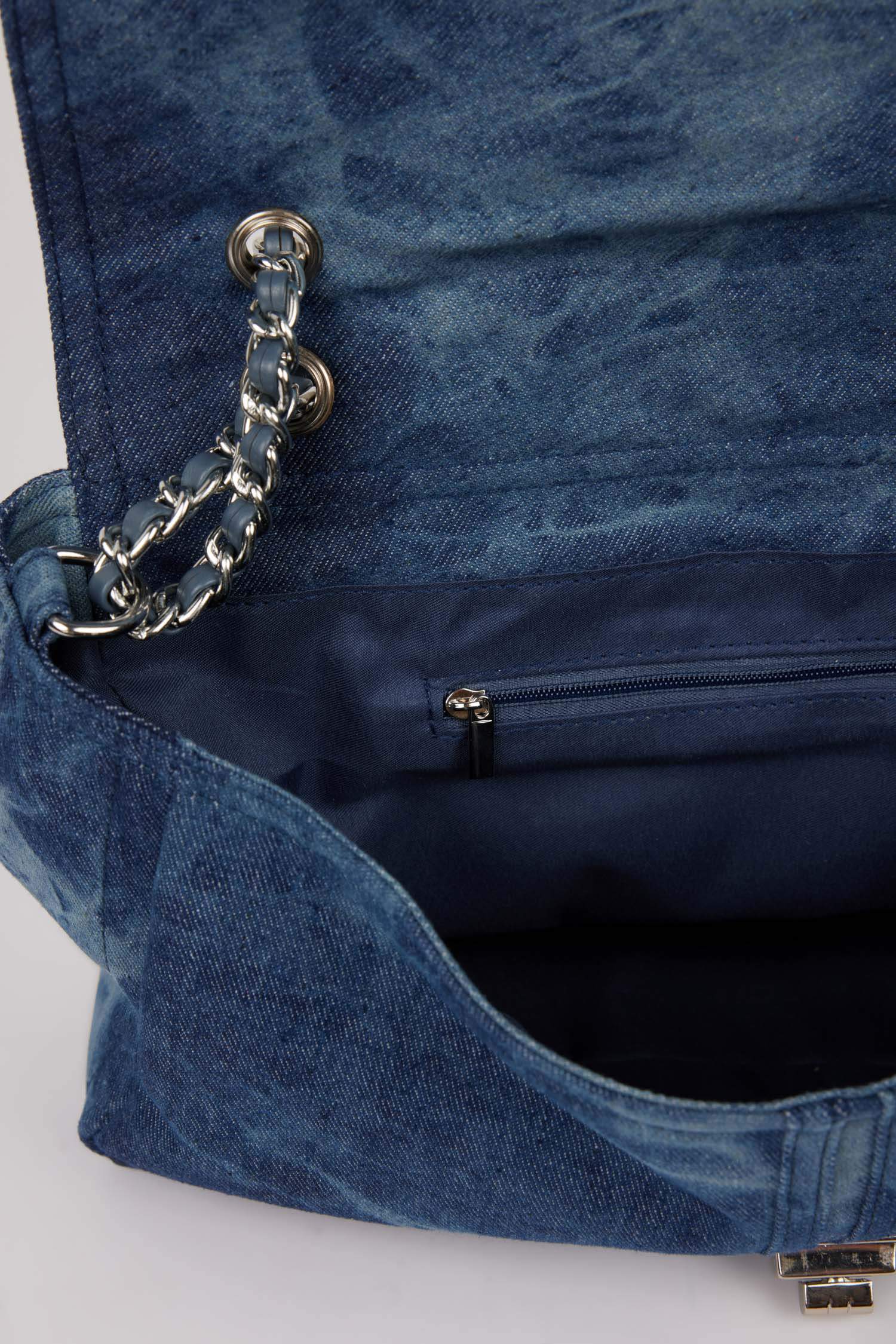 Kadın Jean Görünümlü Omuz Çantası