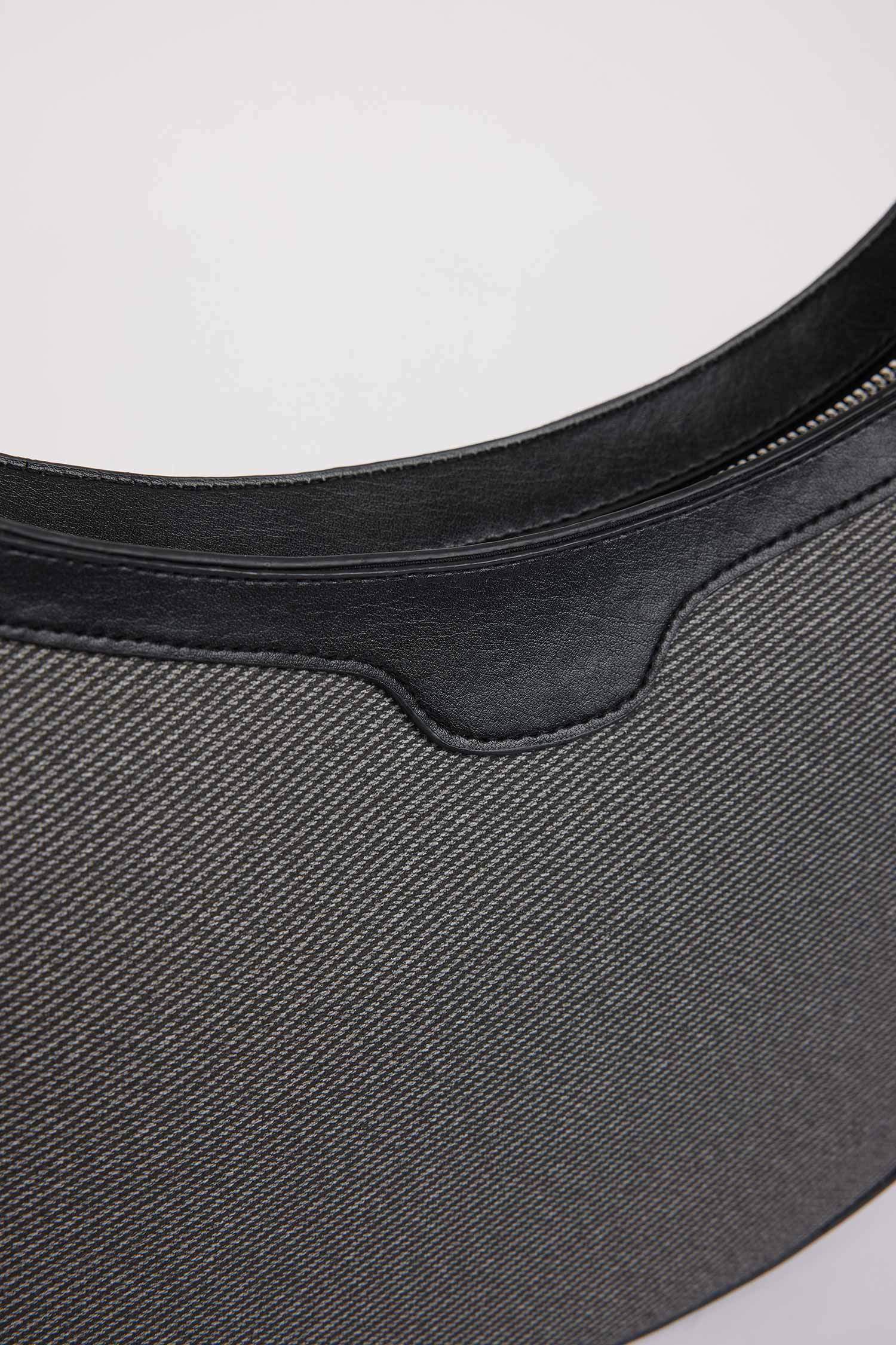 Kadın Kanvas Görünümlü Suni Deri Omuz Çantası