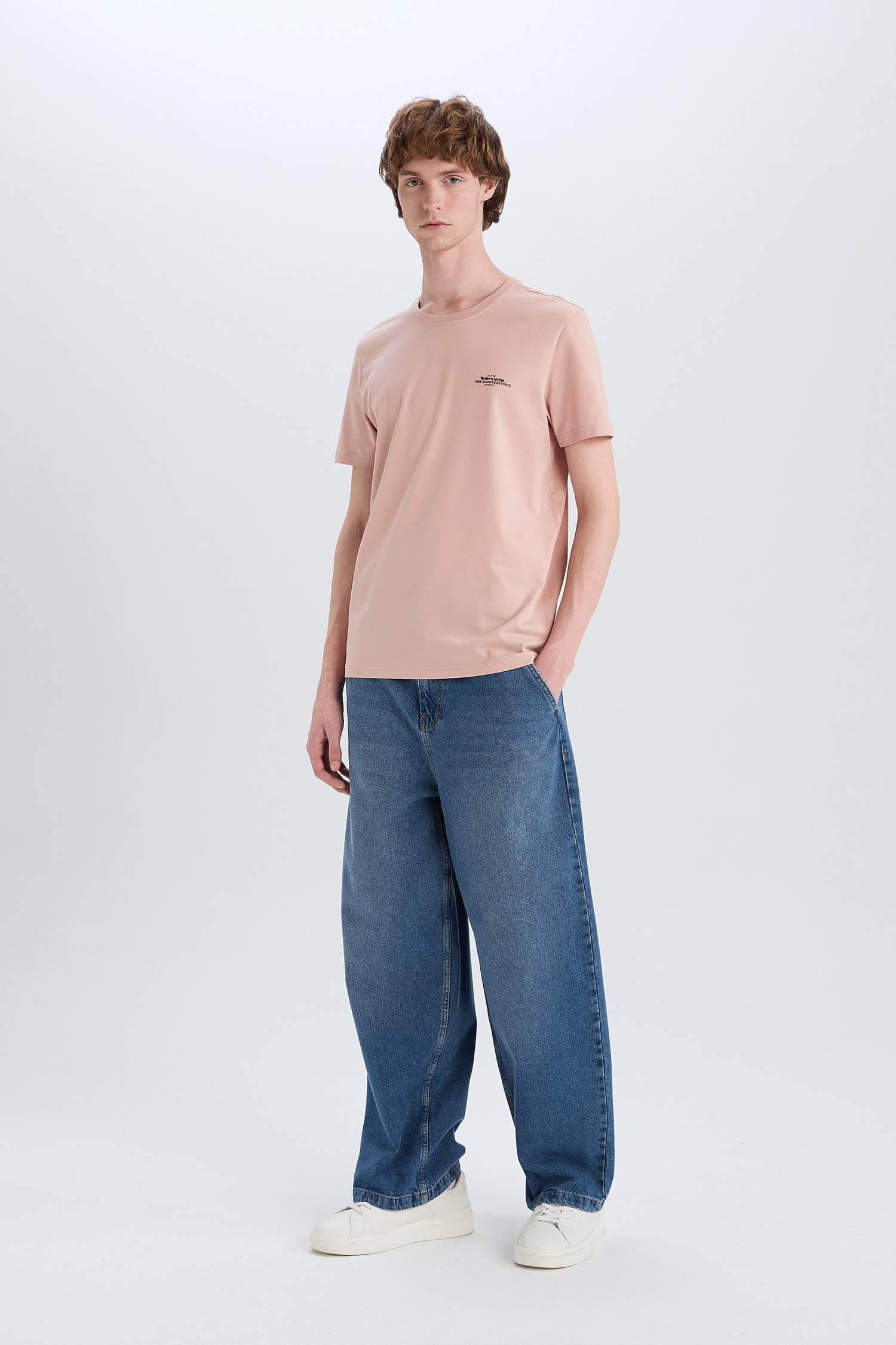 Cotton Slim Fit Crew Neck Printed Short Sleeve T-Shirt