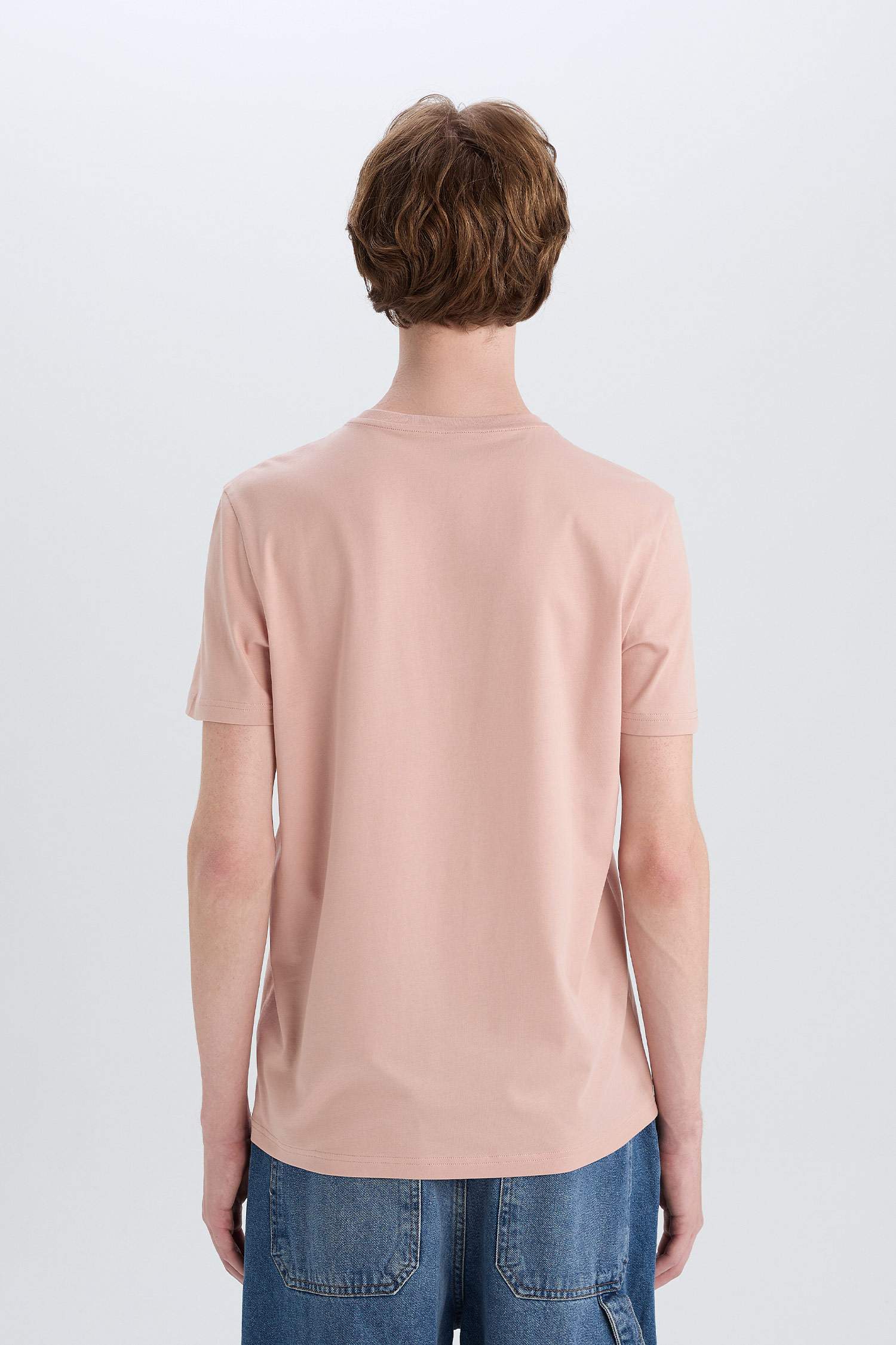 Cotton Slim Fit Crew Neck Printed Short Sleeve T-Shirt