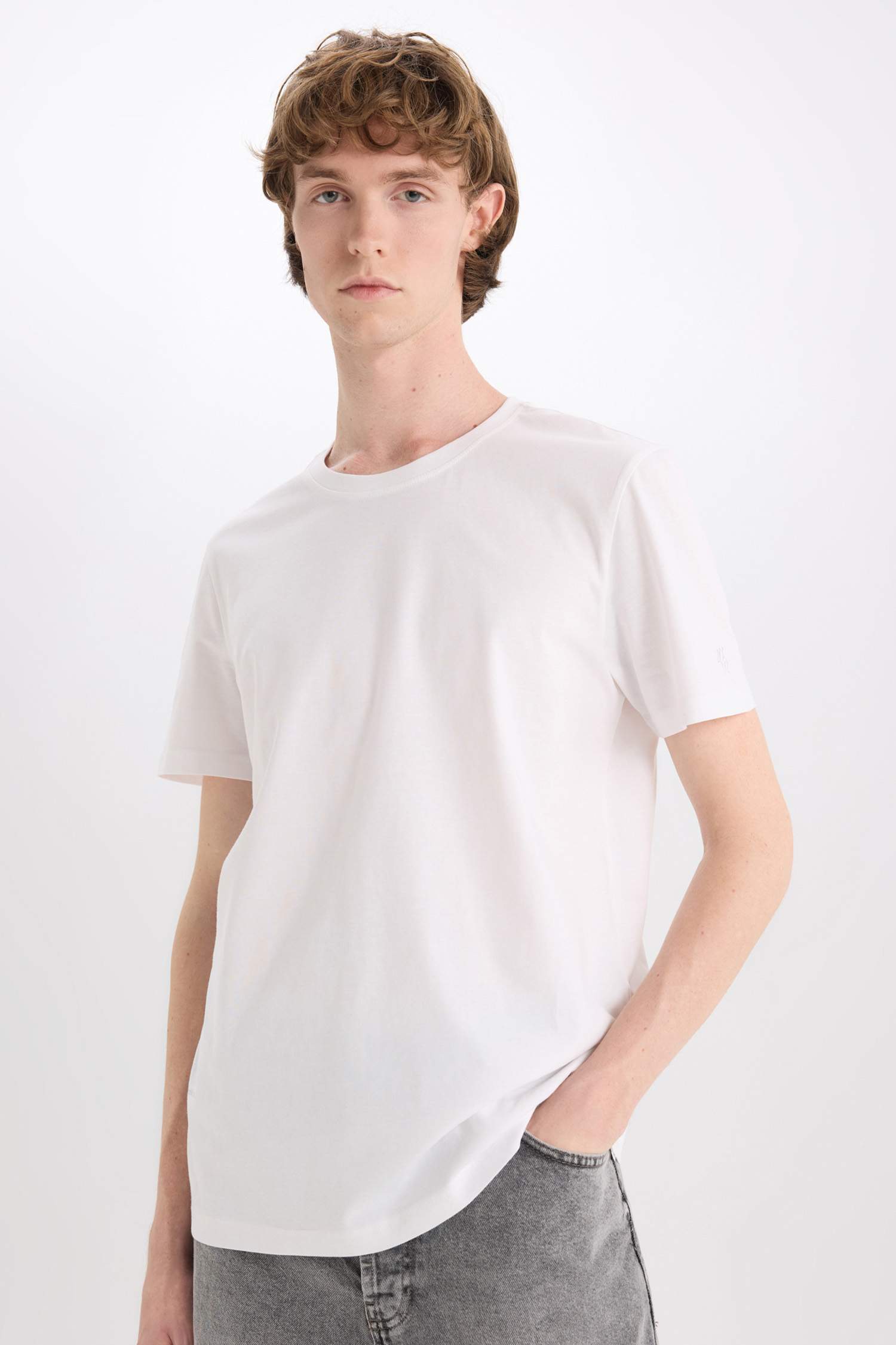 Cotton Slim Fit Crew Neck Printed Short Sleeve T-Shirt