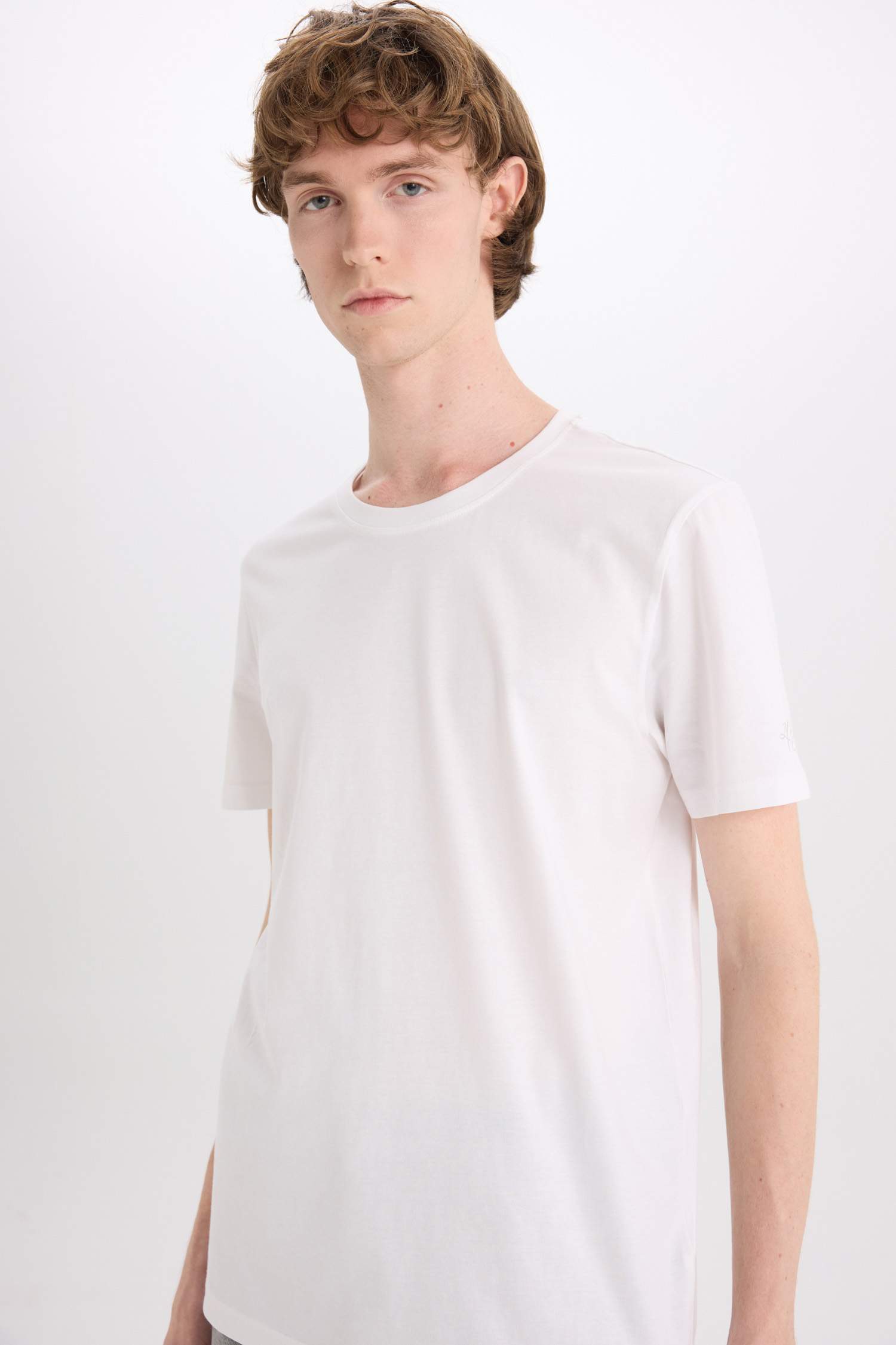 Cotton Slim Fit Crew Neck Printed Short Sleeve T-Shirt