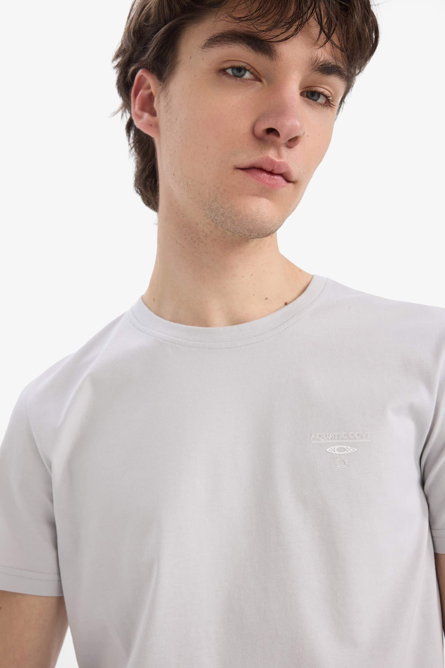 Cotton Slim Fit Crew Neck Printed Short Sleeve T-Shirt