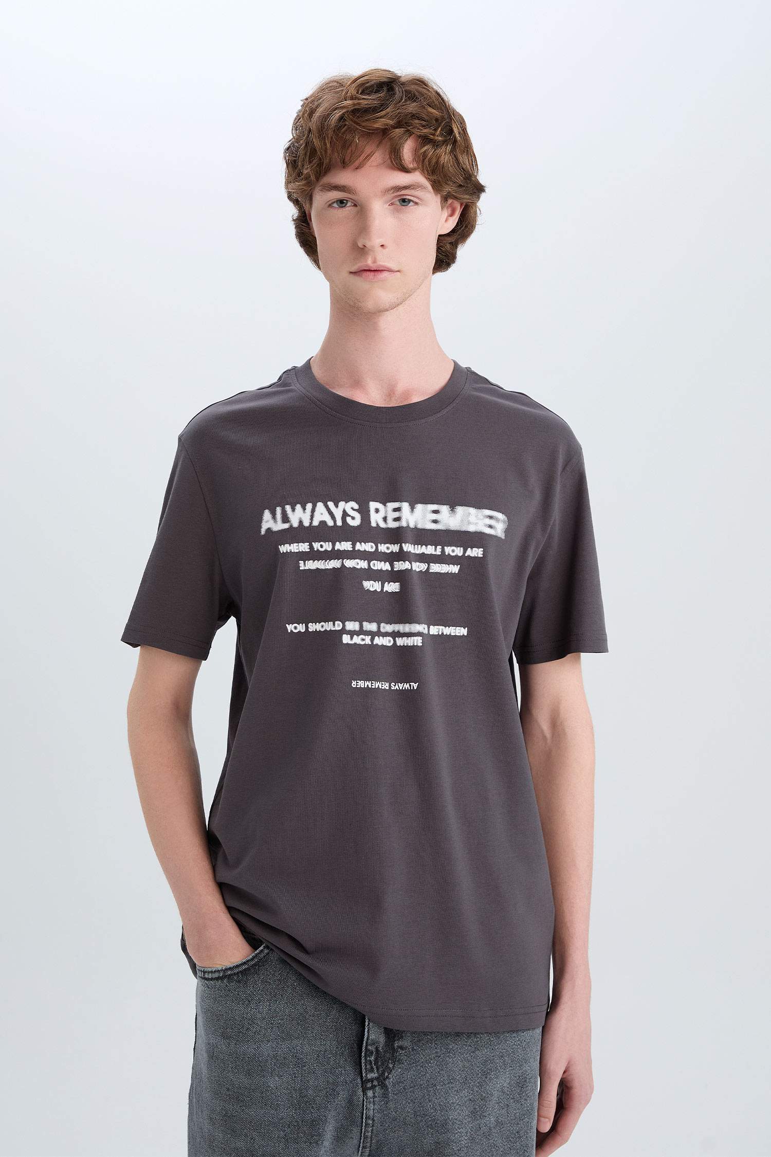 Cotton Regular Fit Crew Neck Printed T-Shirt