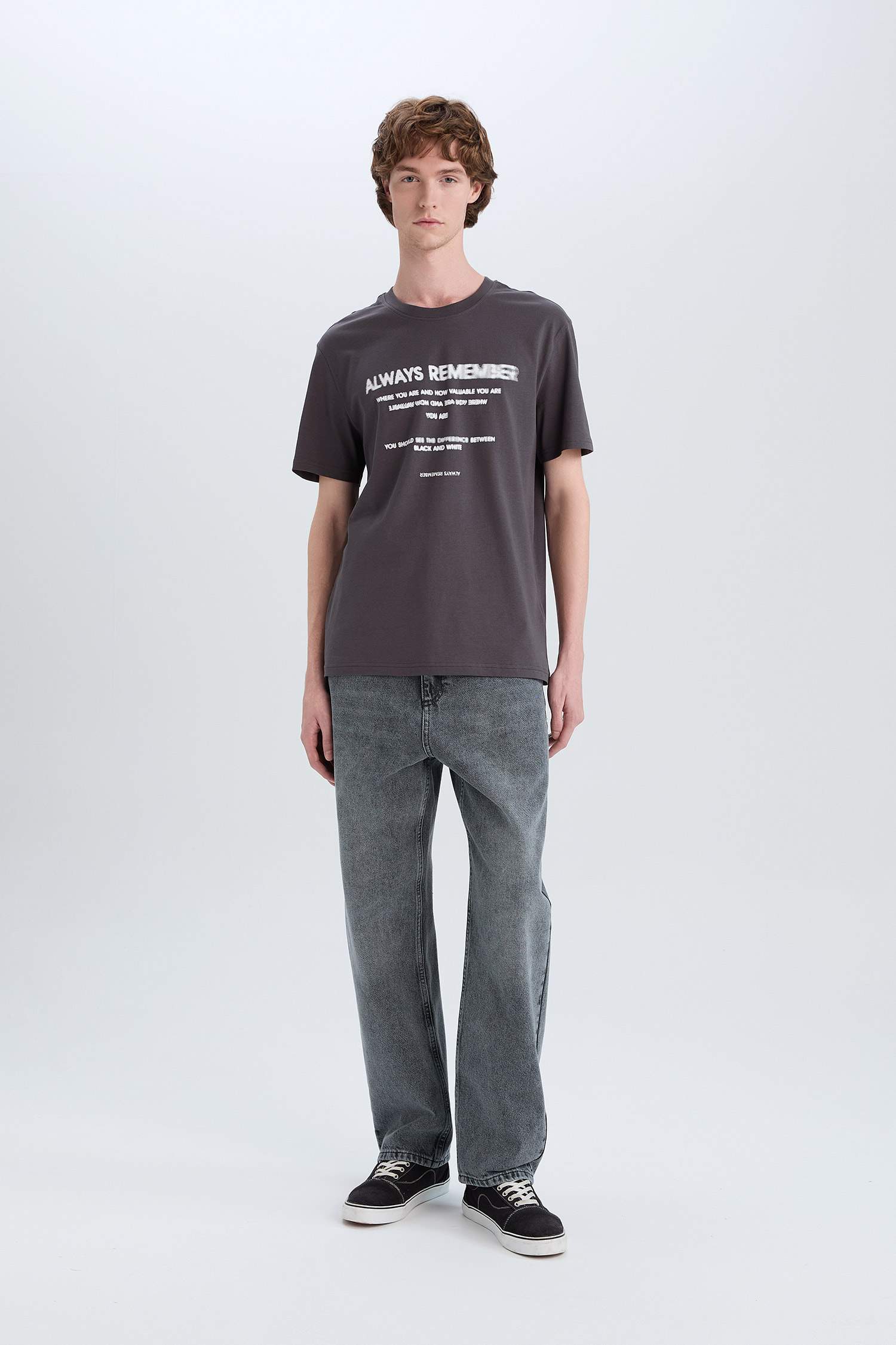 Cotton Regular Fit Crew Neck Printed T-Shirt