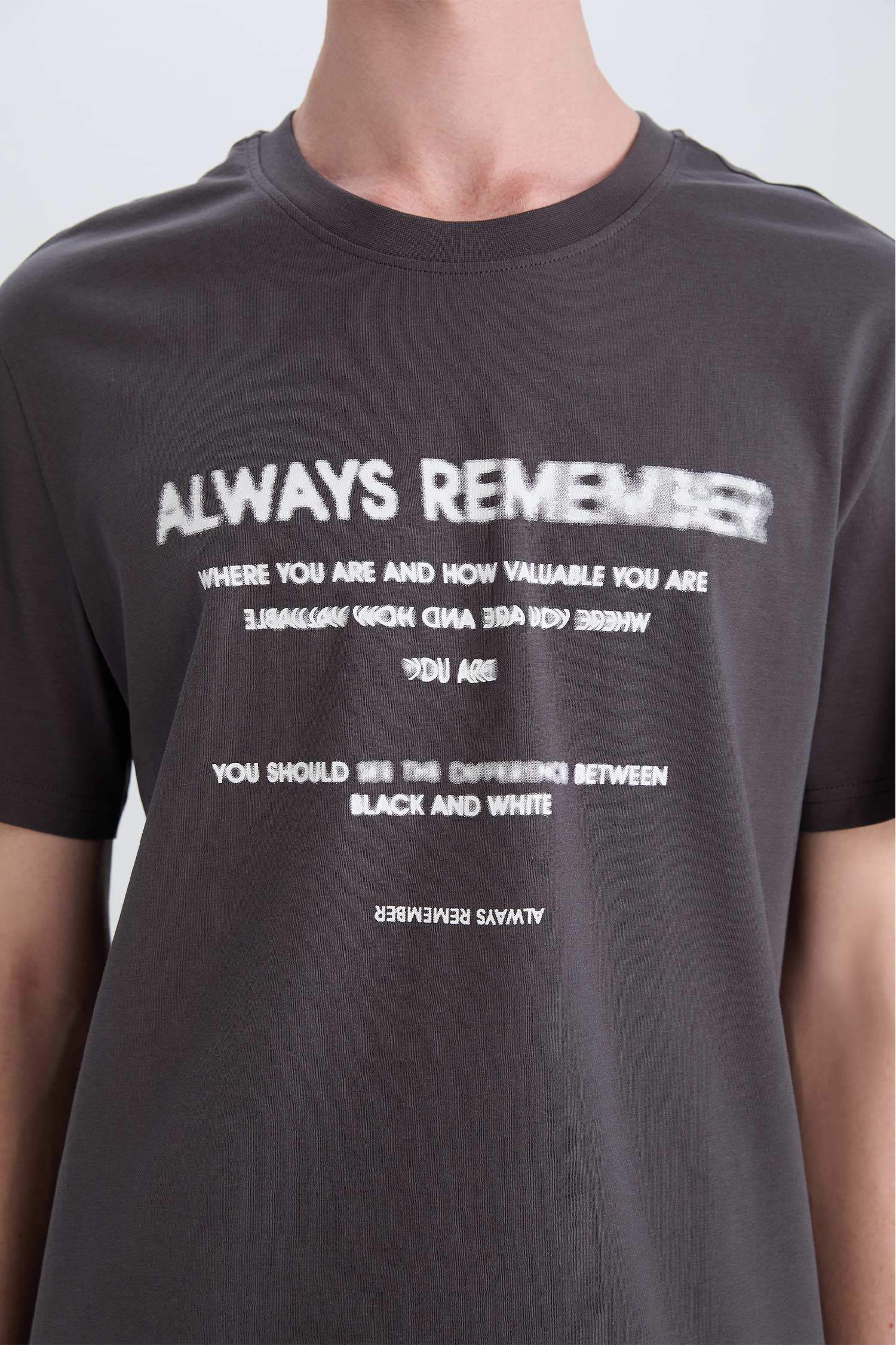 Cotton Regular Fit Crew Neck Printed T-Shirt