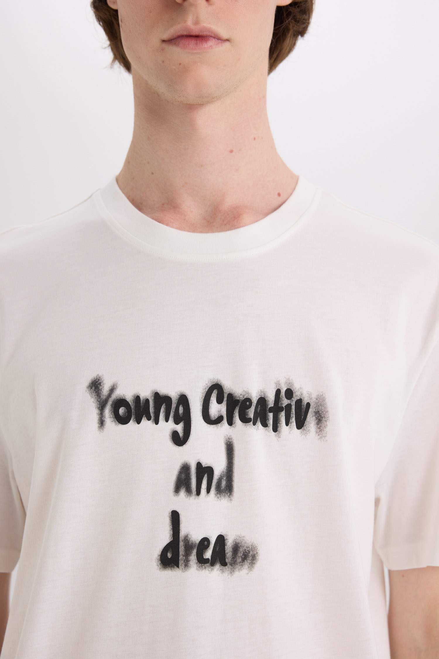 Cotton Regular Fit Crew Neck Printed T-Shirt