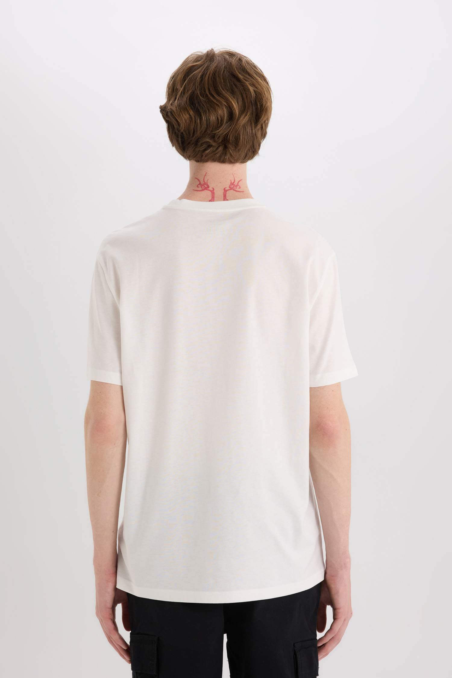 Cotton Regular Fit Crew Neck Printed T-Shirt